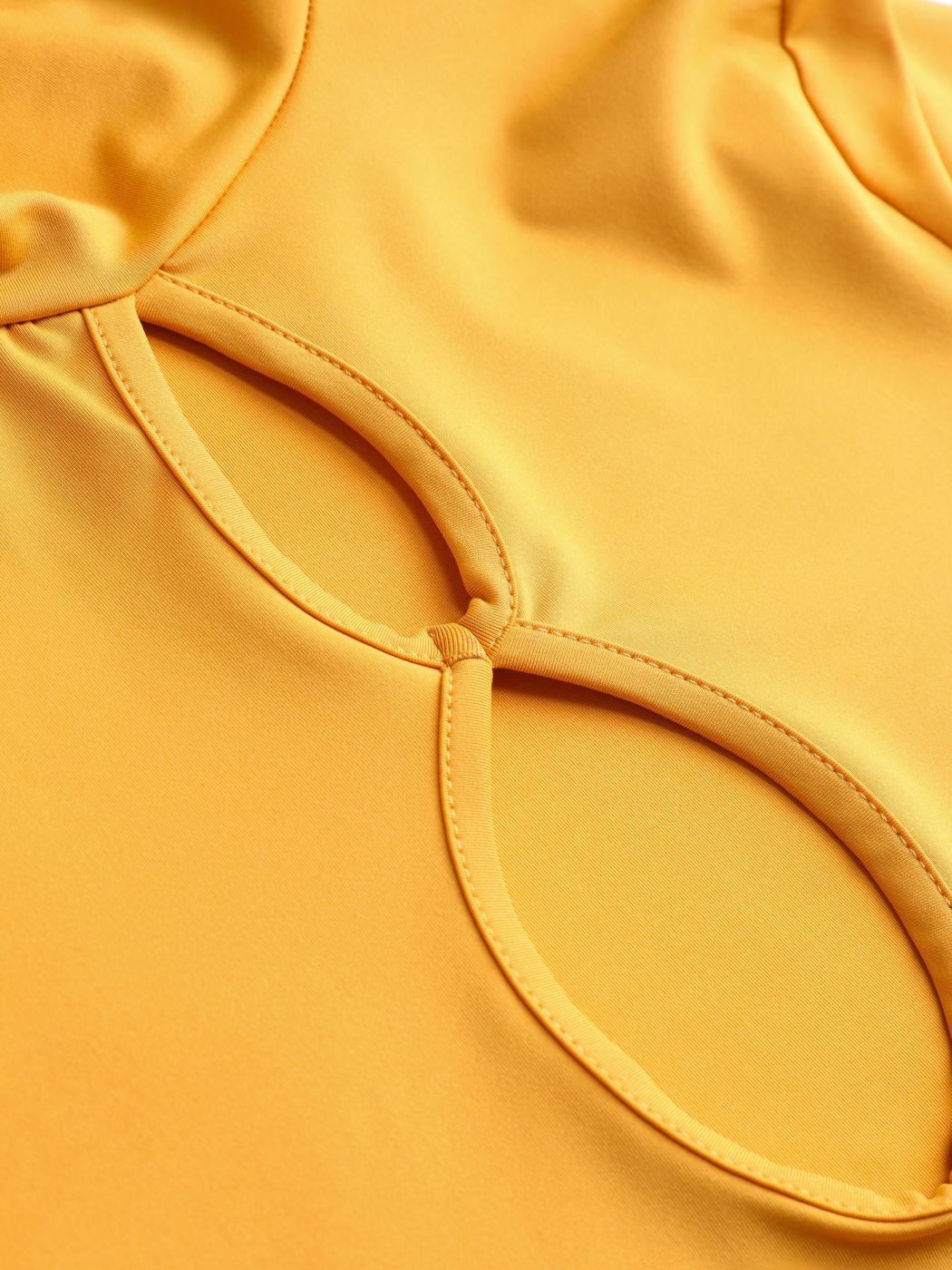 Bright Yellow Cut Out Shirt