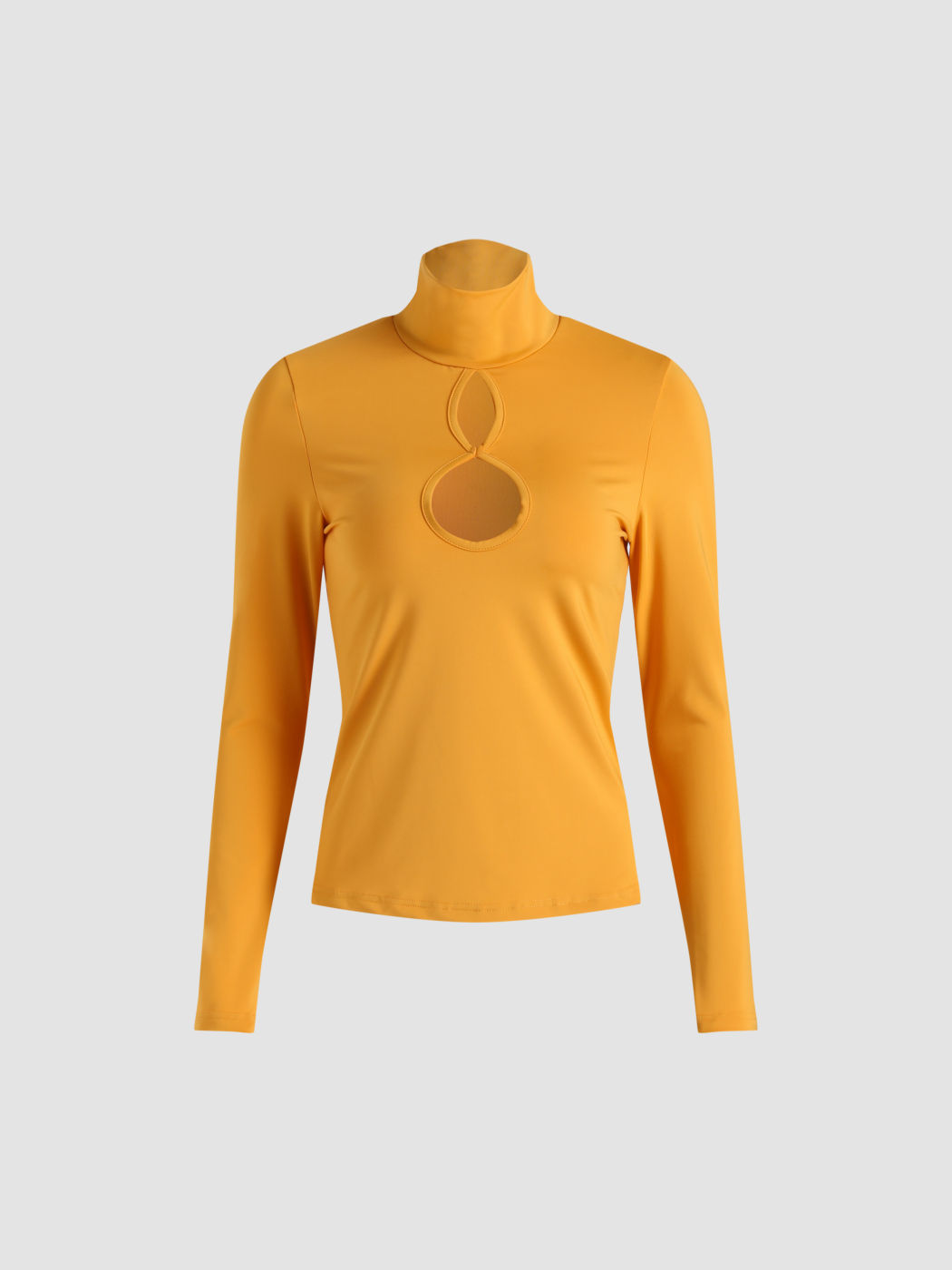 Bright Yellow Cut Out Shirt
