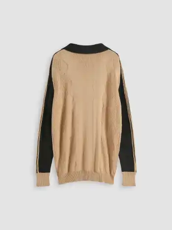Textur-Polo-Pullover