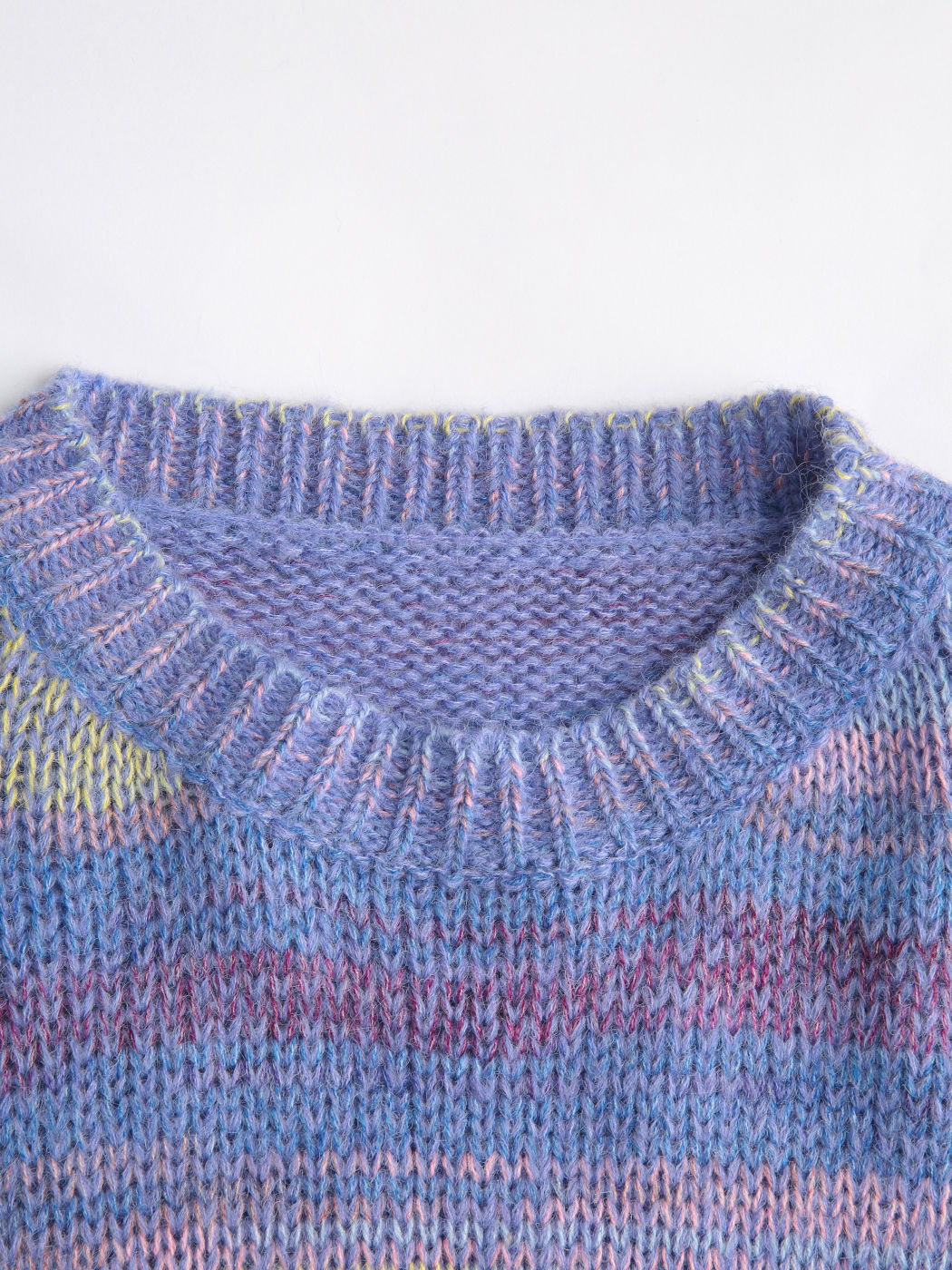 Purple Knit Ripped Sweater