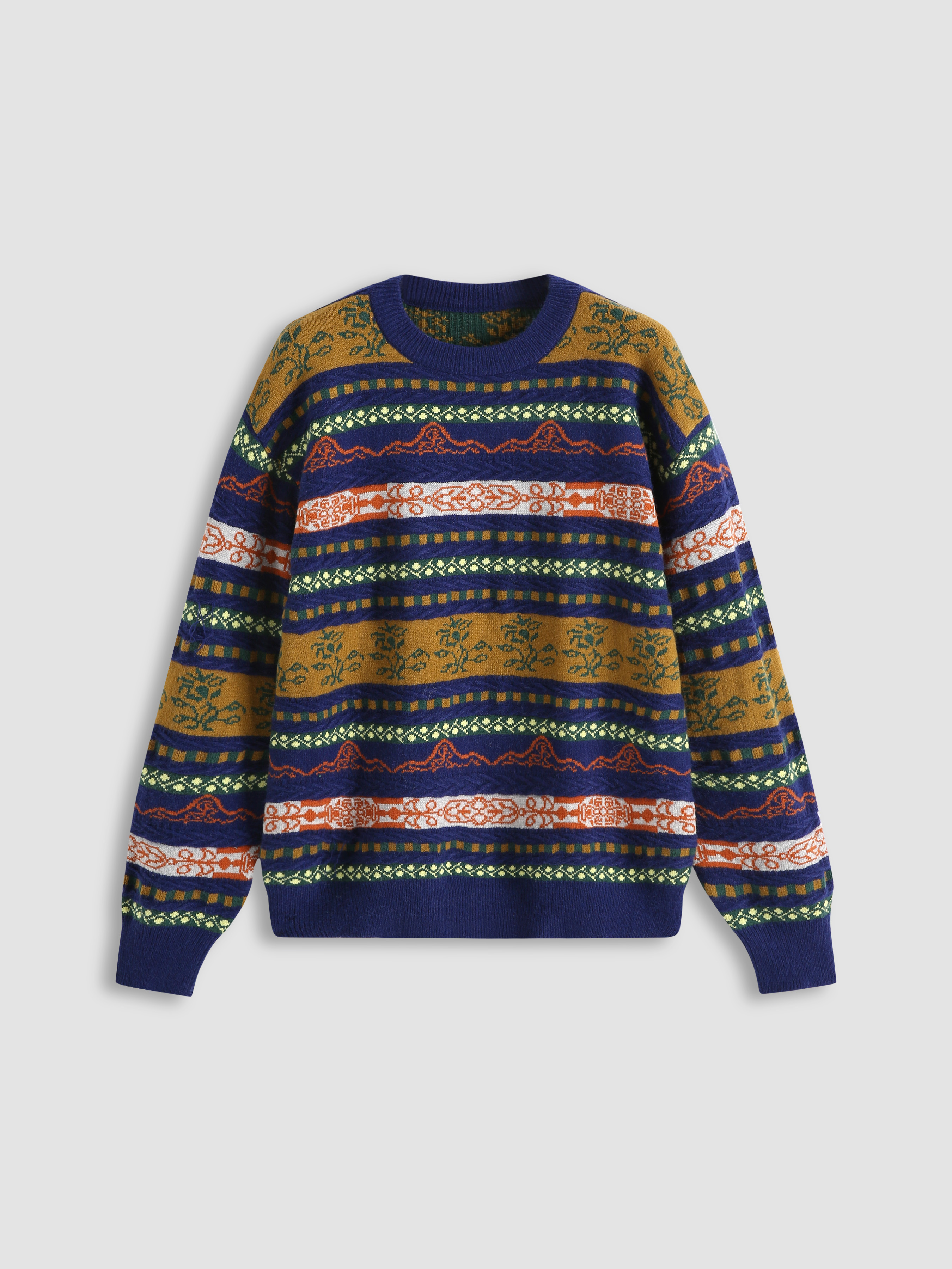 Navy Blue Stripe Sweater Cider