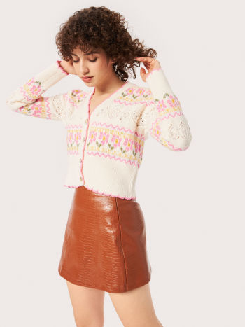 Stripe Floral Cardigan