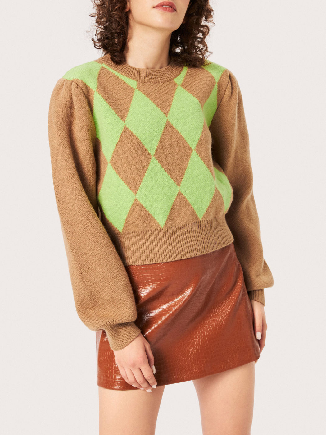 Strickpullover mit Argyle-Print