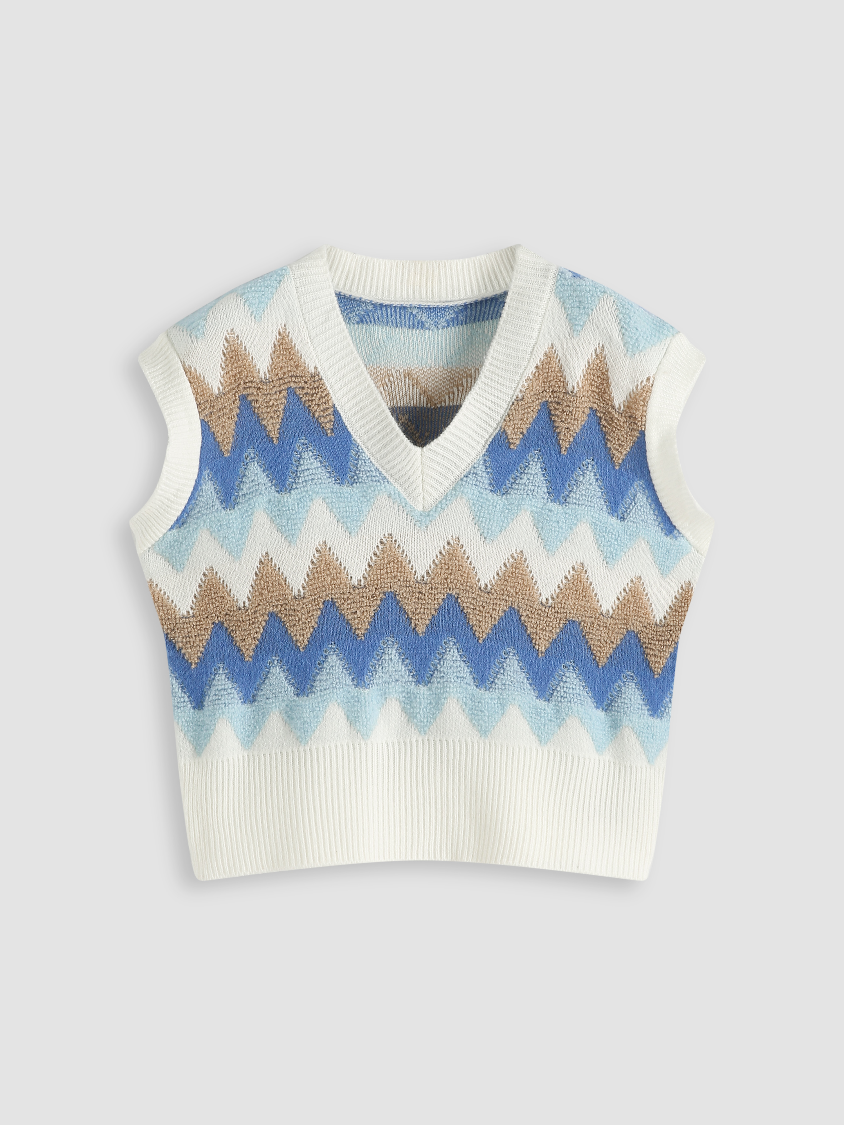Cropped Vest - Aqua Blue main image 0