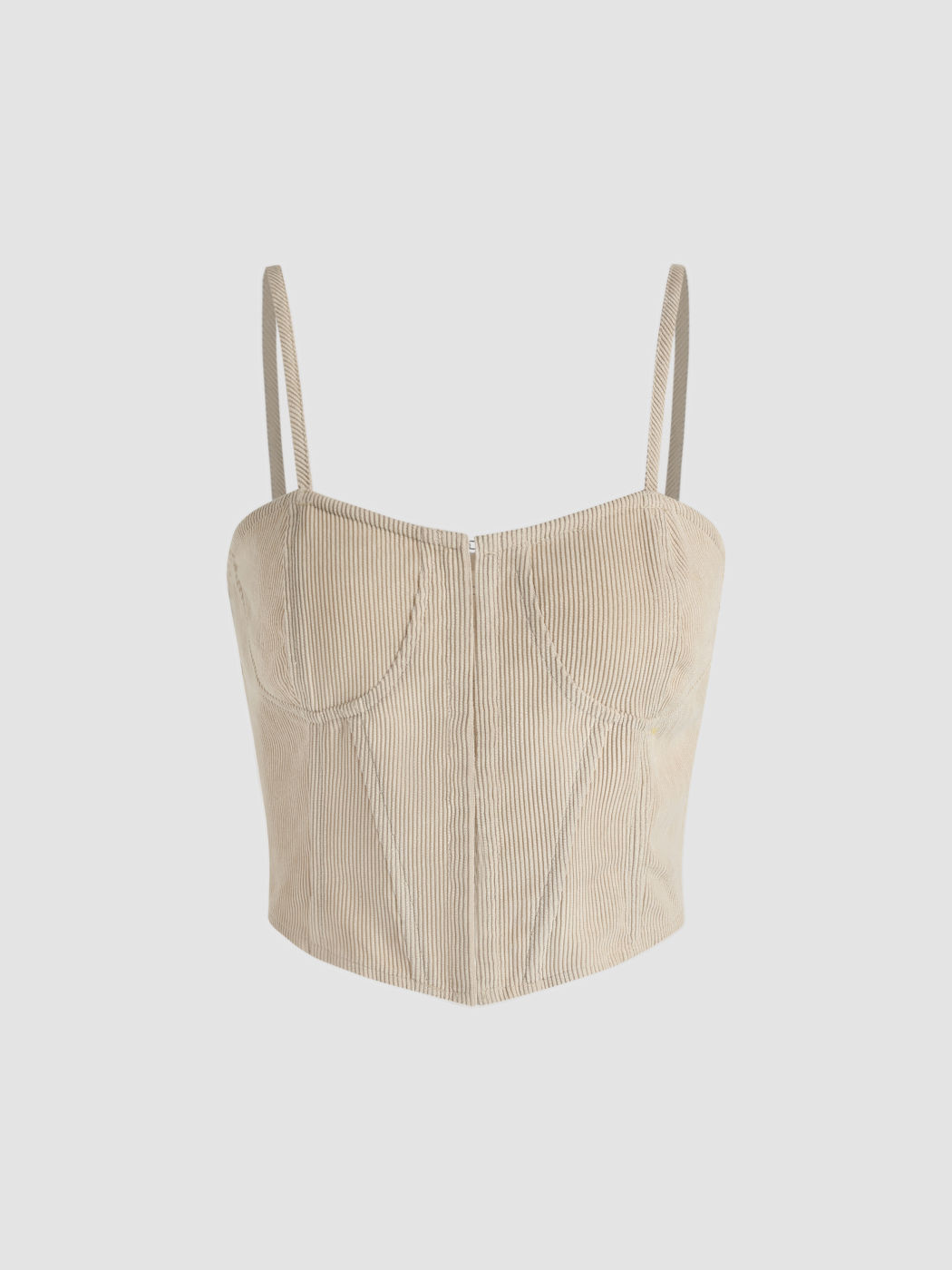  Solids Corduroy Crop Korsett Oberteil