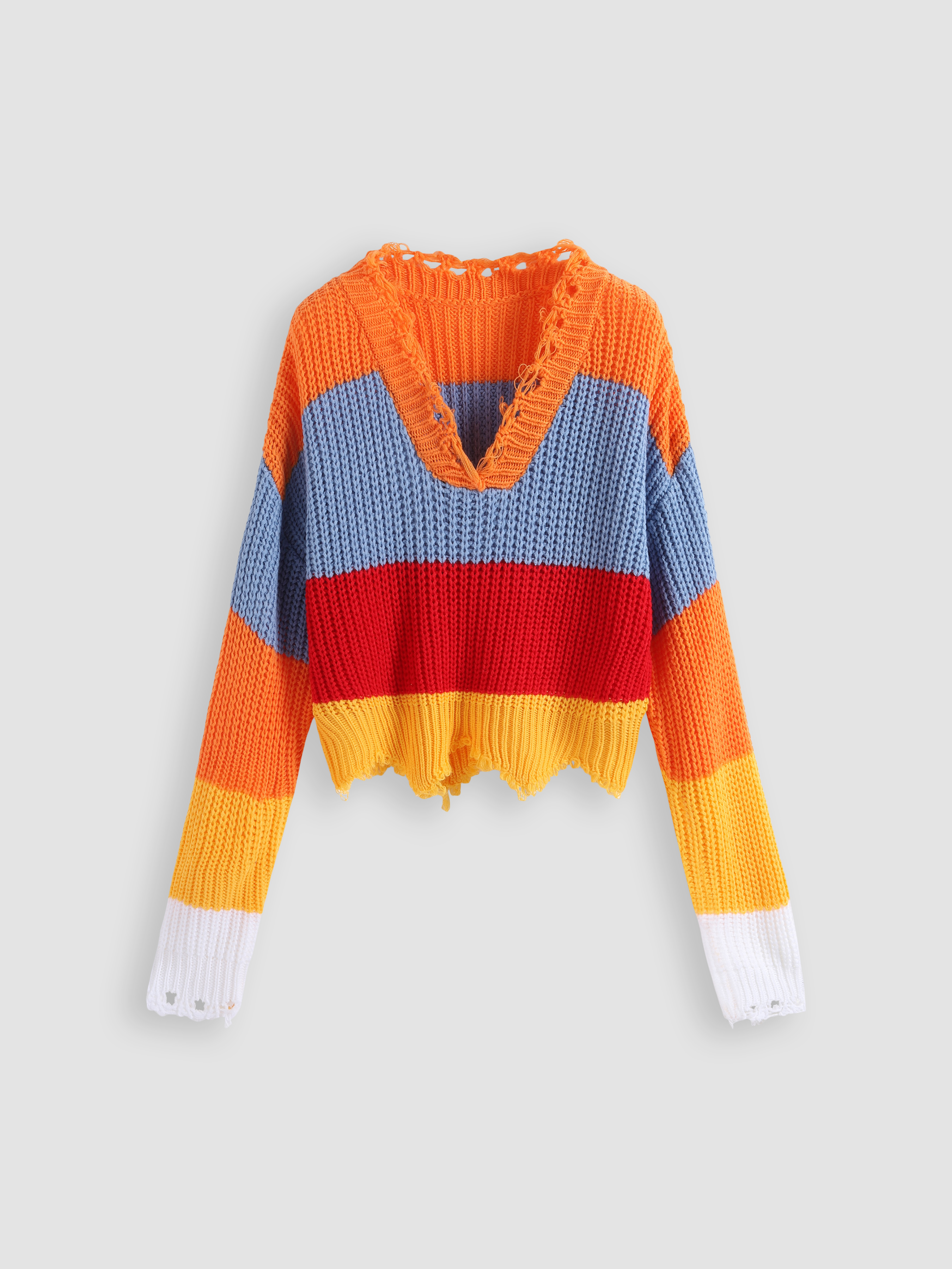 Ripped Stripe Sweater Cider