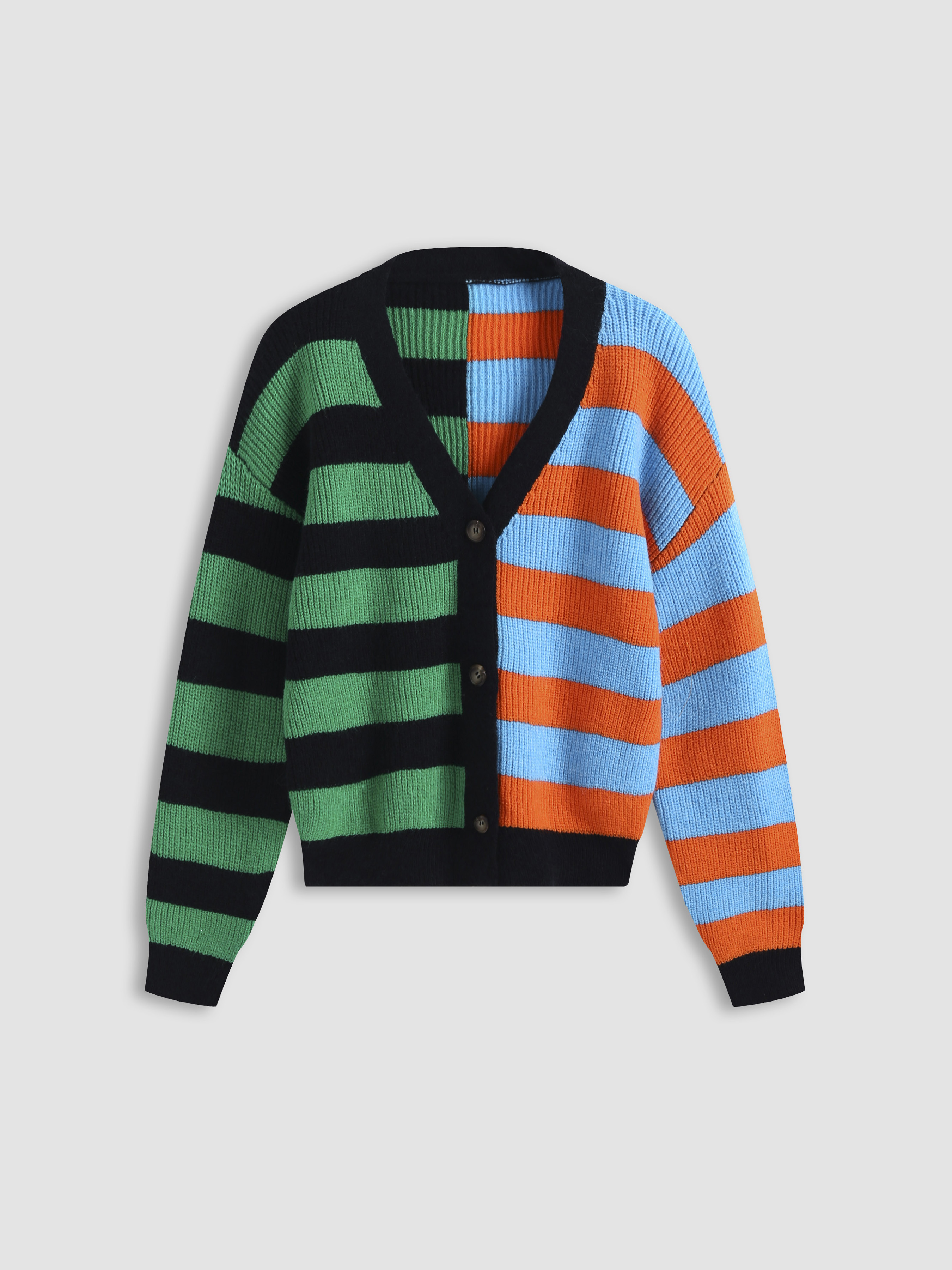 Two Tone Stripe Cardigan