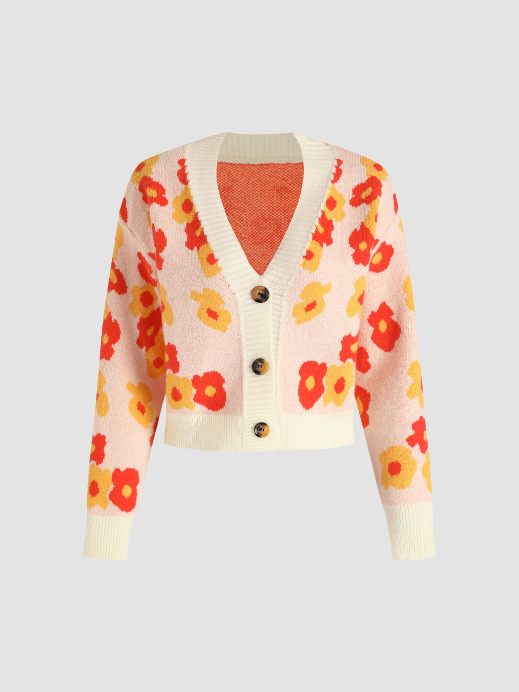 Pink Day Knit Tank Top&Cardigan