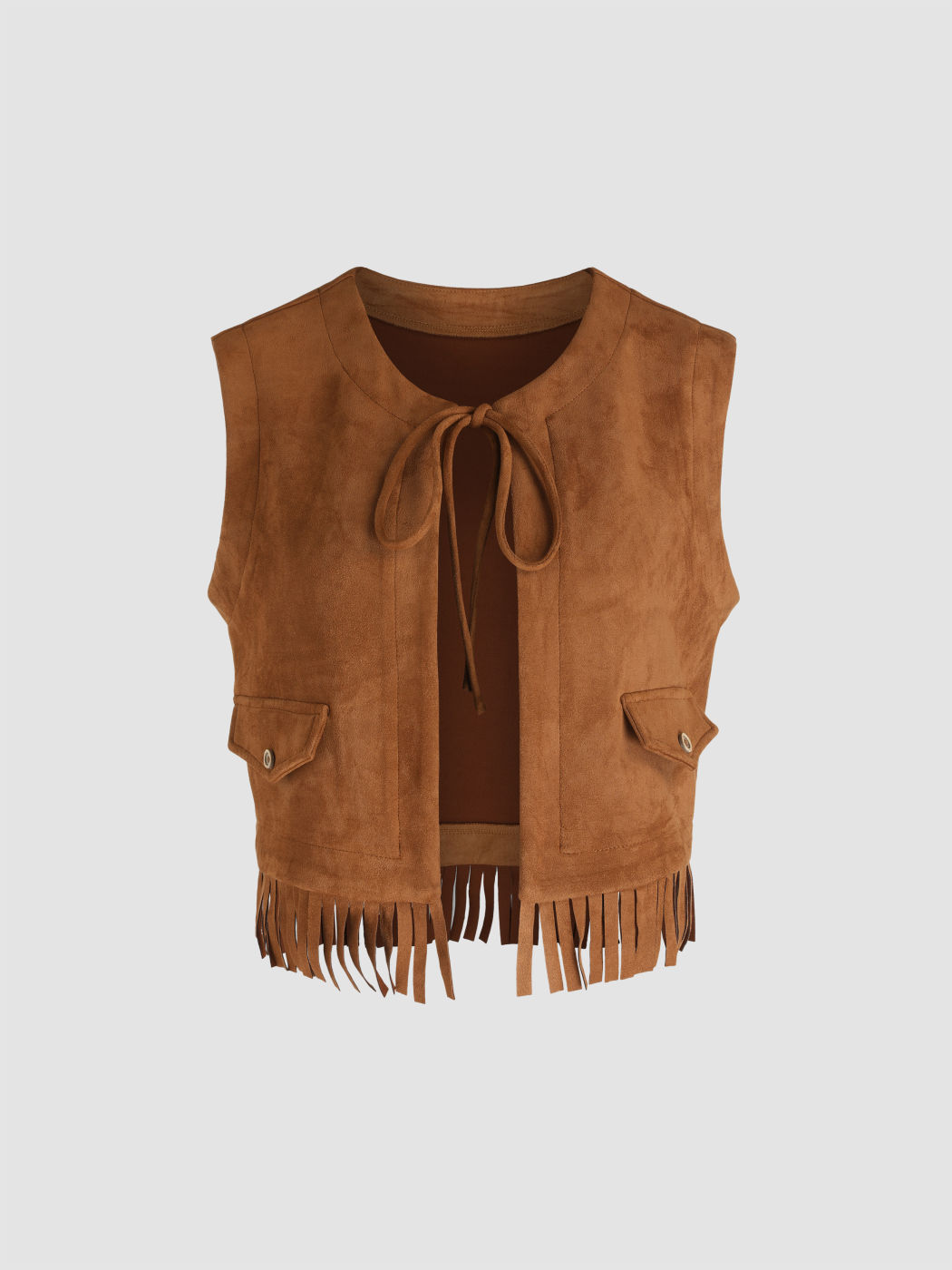 Brown Fringe Vest 