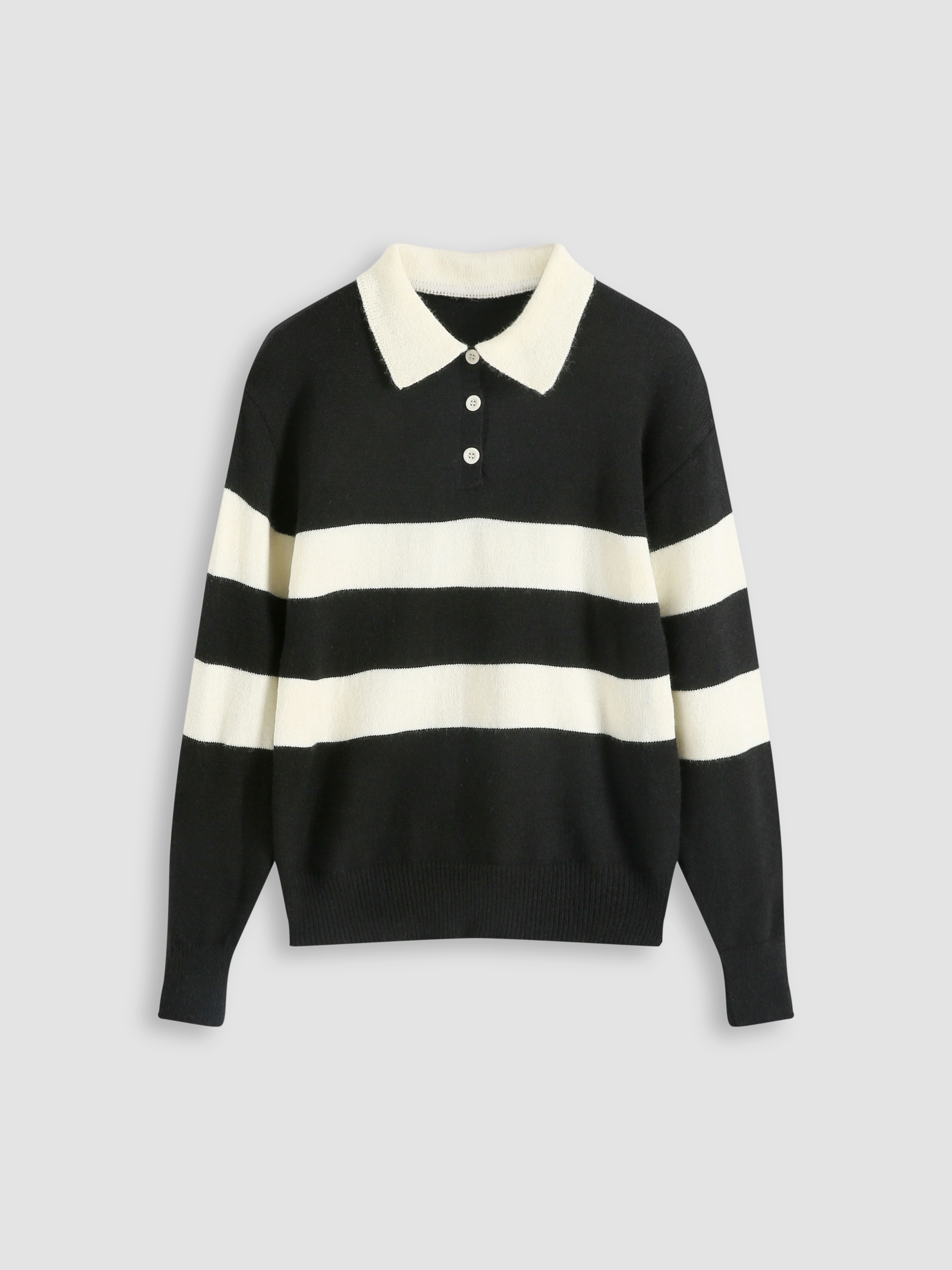 Striped Long Sleeve Sweater - Cider