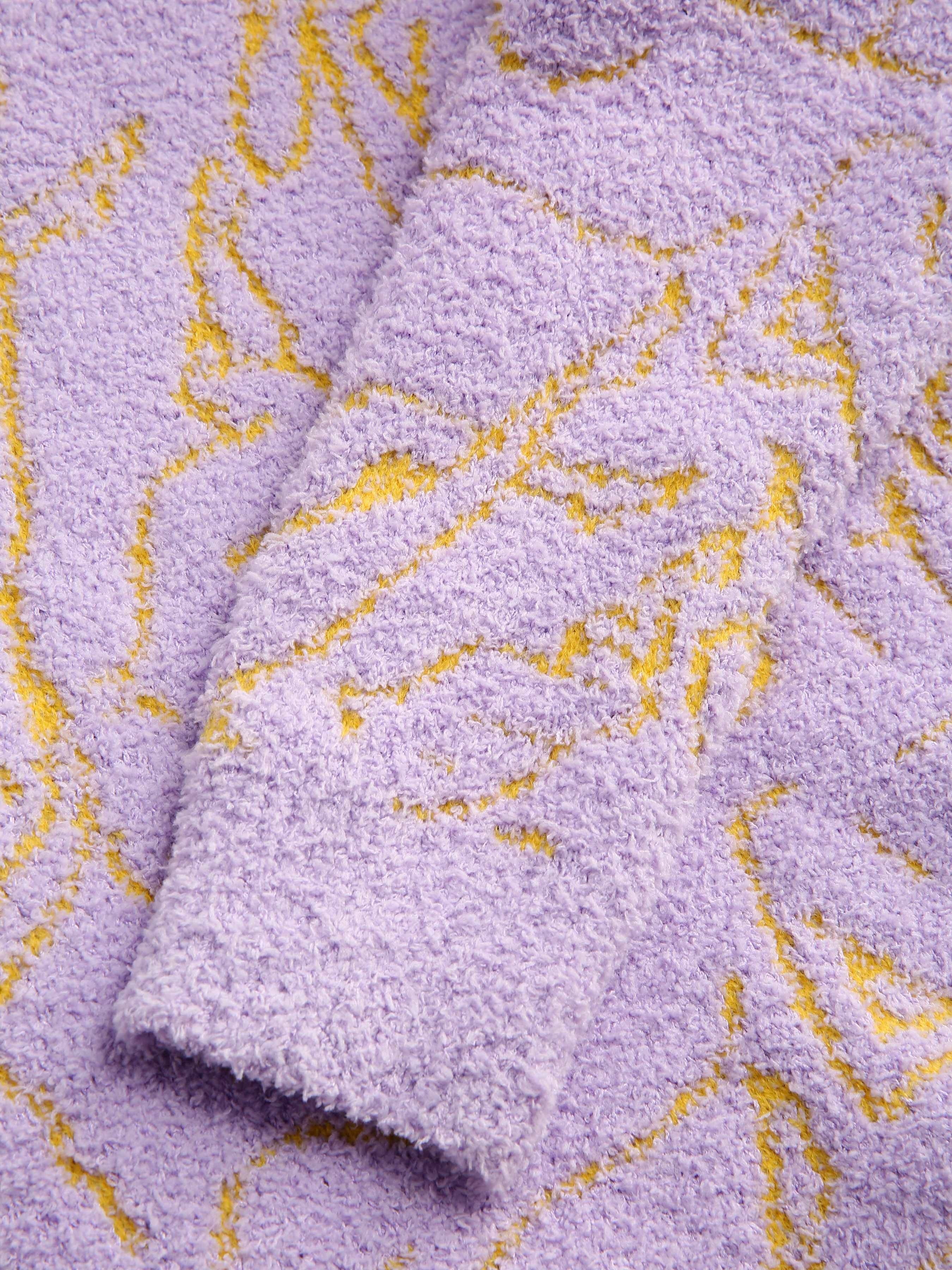 Gold Line Fuzzy Sweater - Cider
