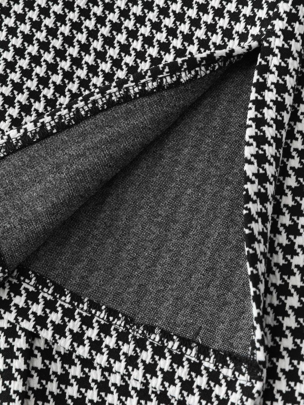 Houndstooth Pattern Pants For Daily Casual Date
