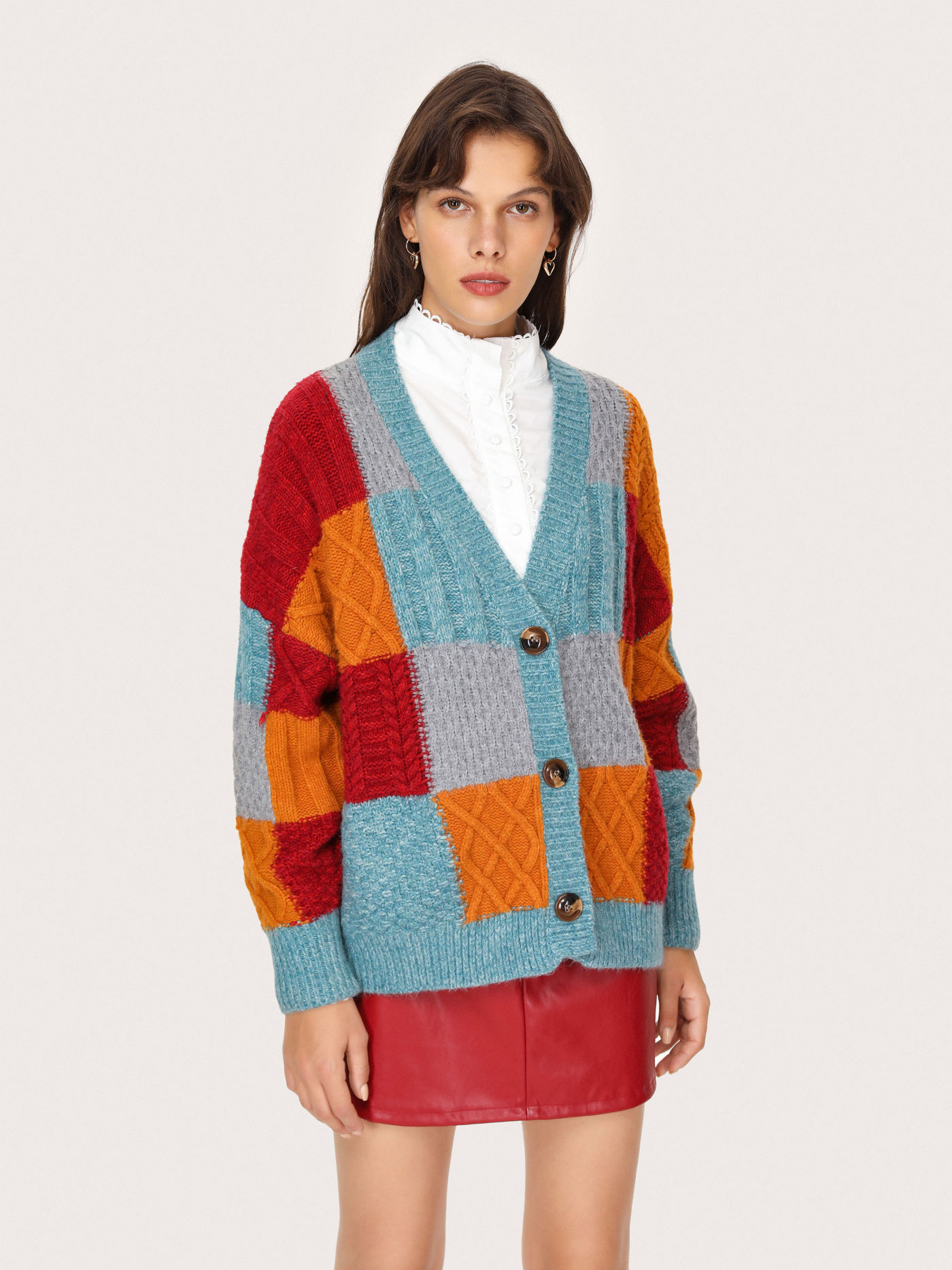 Patchy Patchy Slouchy Cardigan