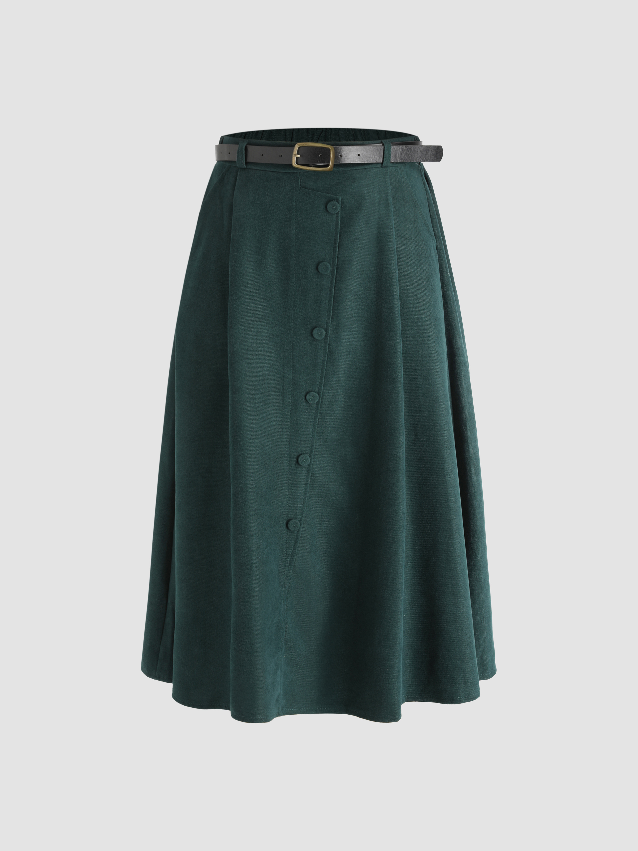 Solid Midi Skirt Cider