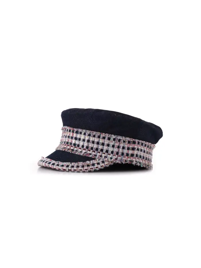 Colorful Tweed Decor Baker Boy Hat - Cider display picture 3
