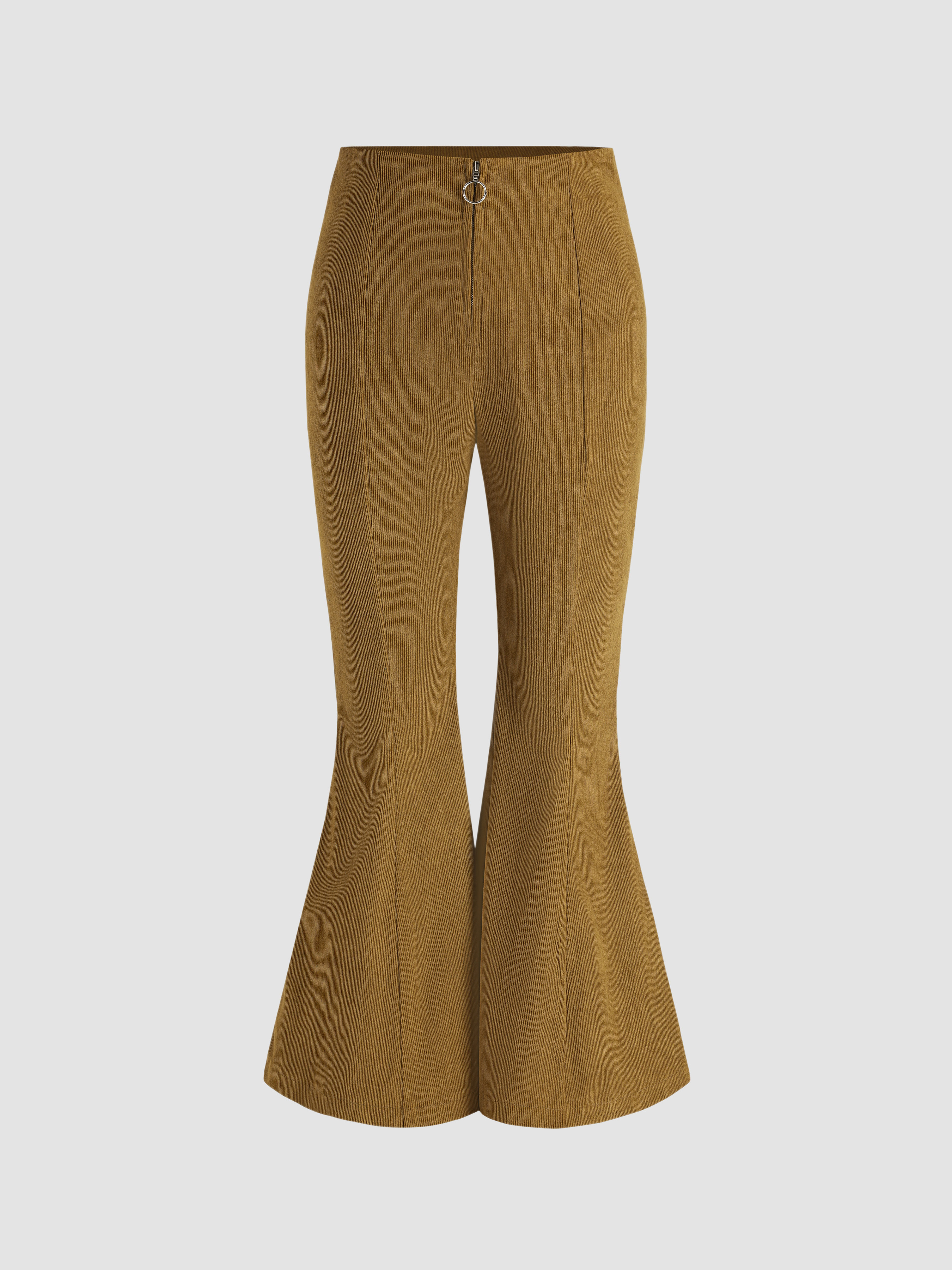 Flare bottom best sale suede pants