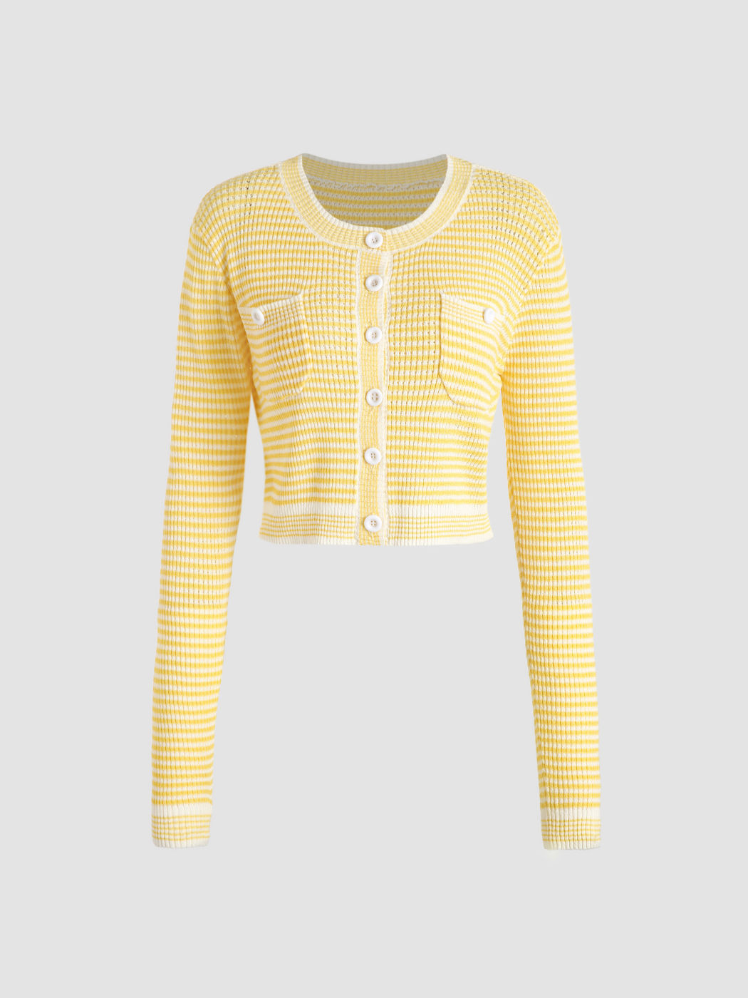 Stripe Crop Cardigan 