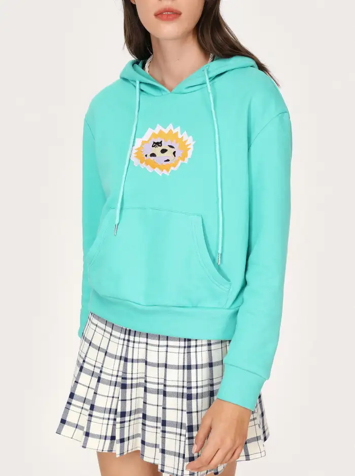 Solid Hooded Corset Hoodie