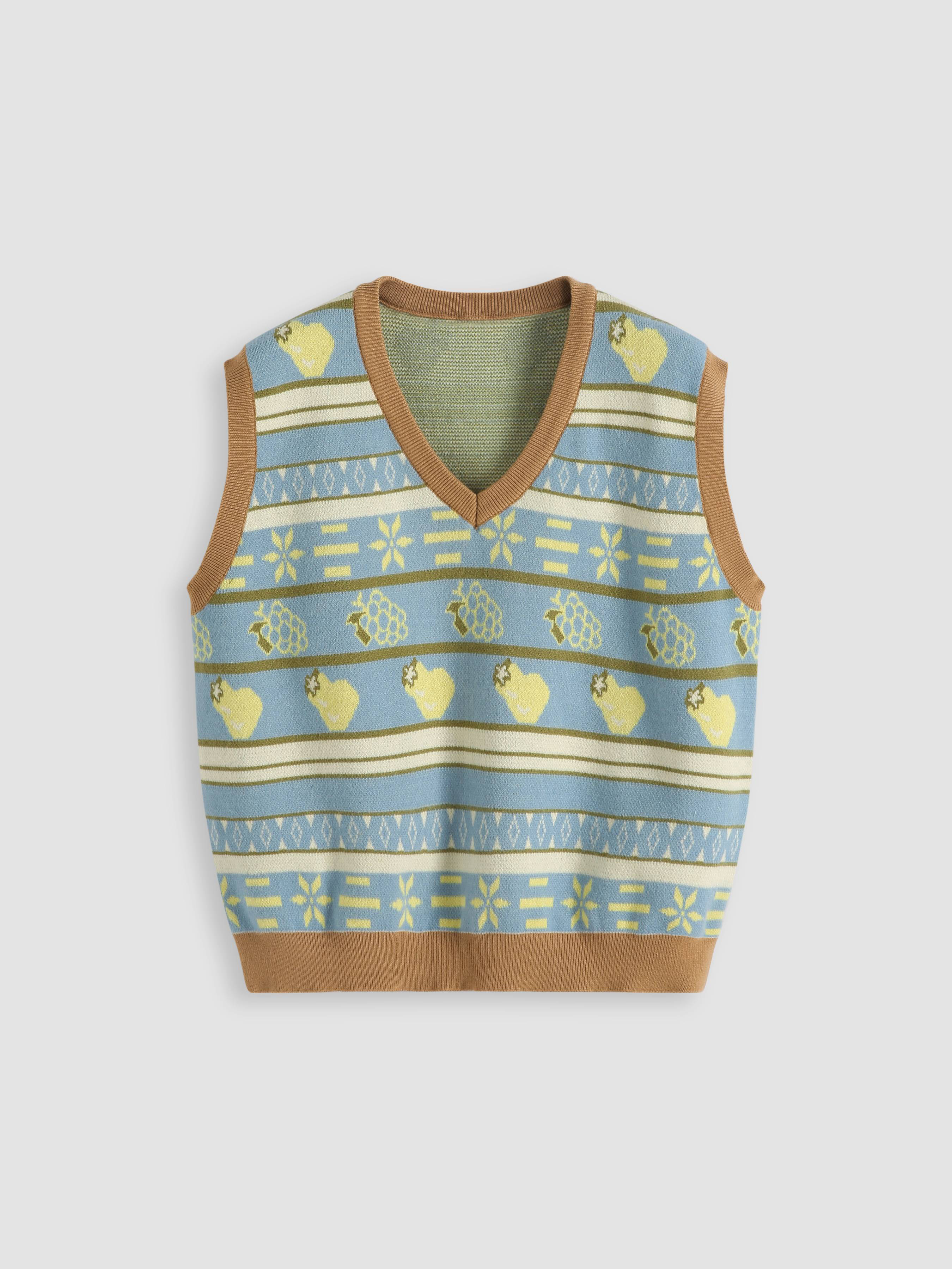 Festive Light Blue Sweater Vest