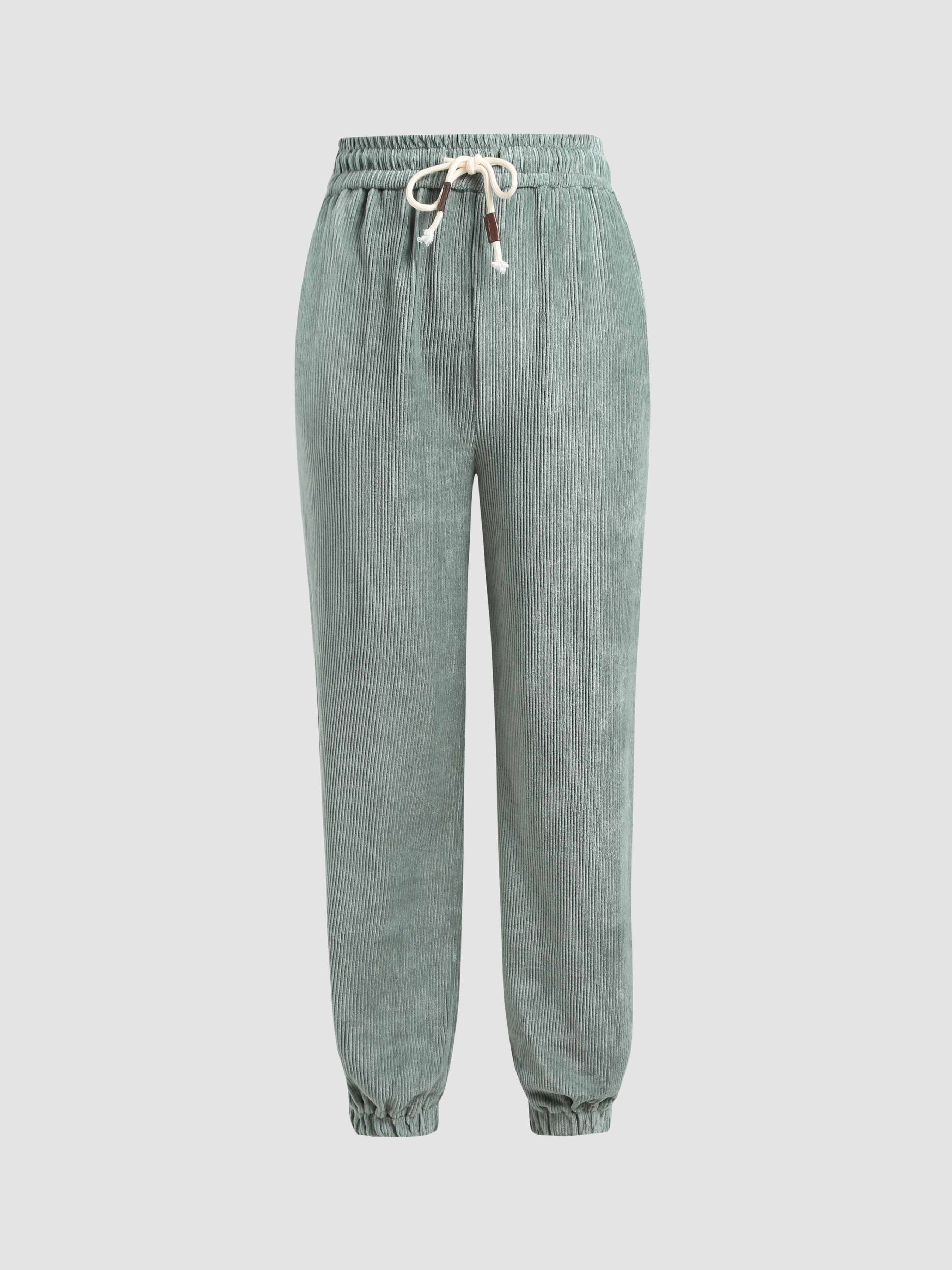 Tie Front Corduroy Pants Cider