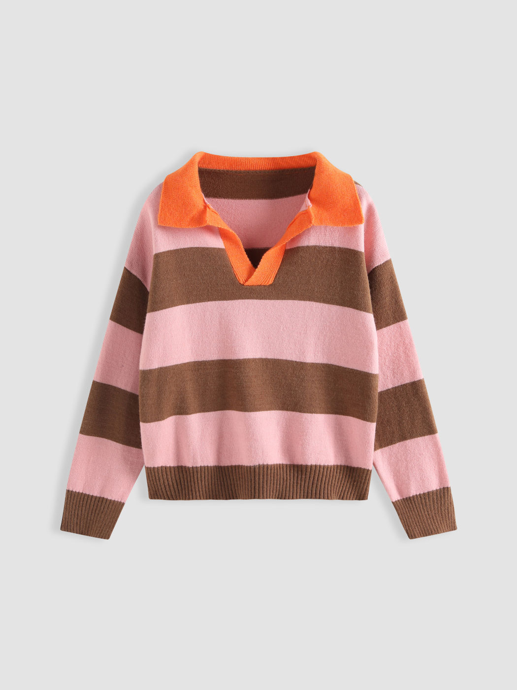 Pullover mit Polostreifen