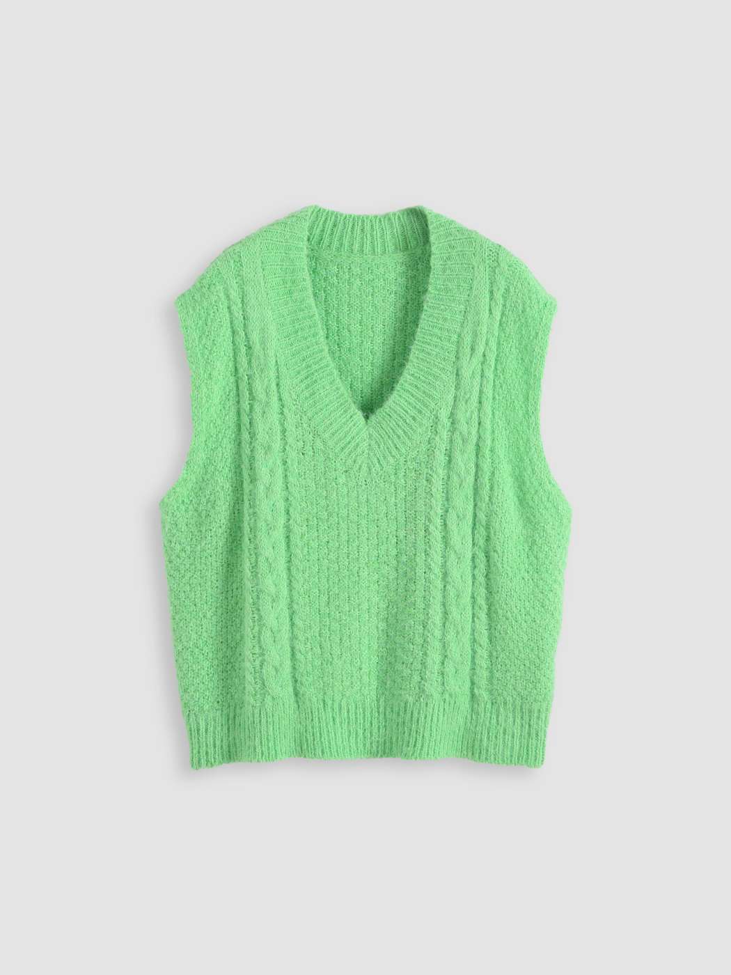 V Neck Sweater Mint Green Sweater Vest Sweater Vest Knit Fabric