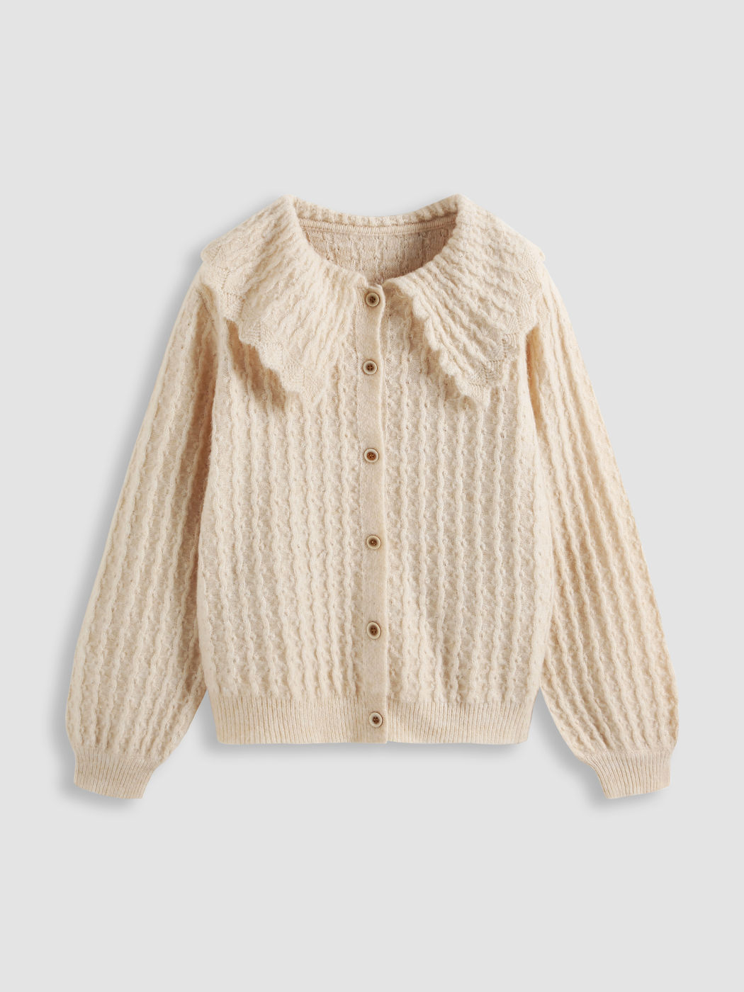 Wool-blend Beige Knit Sweater