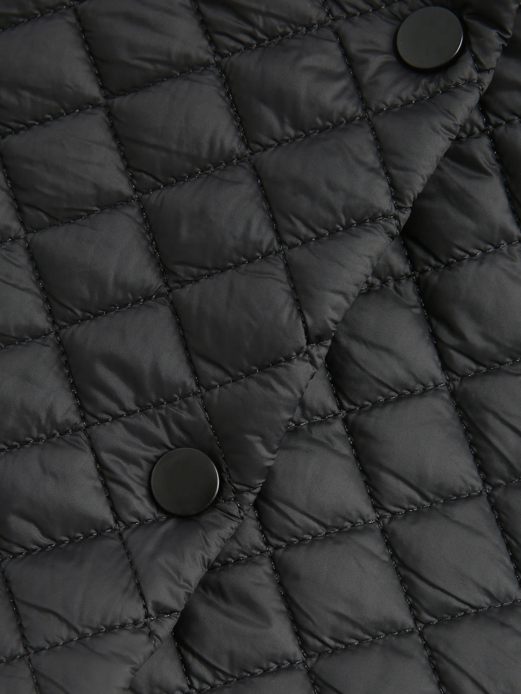Solid schwarze gesteppte Weste mit Kapuze