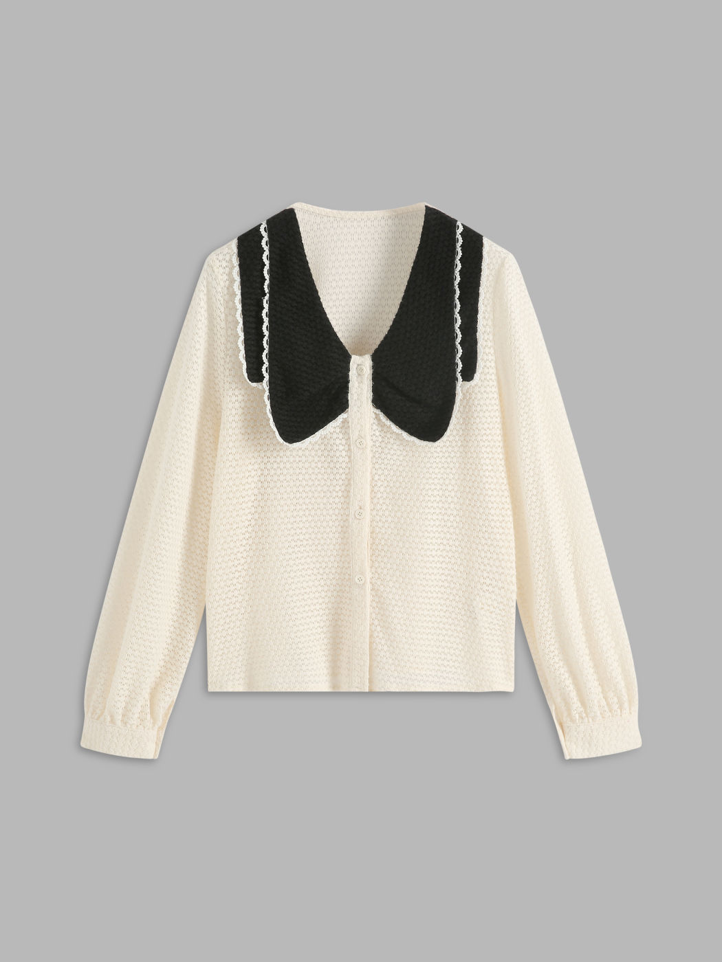 Bowknot Collar Blouse