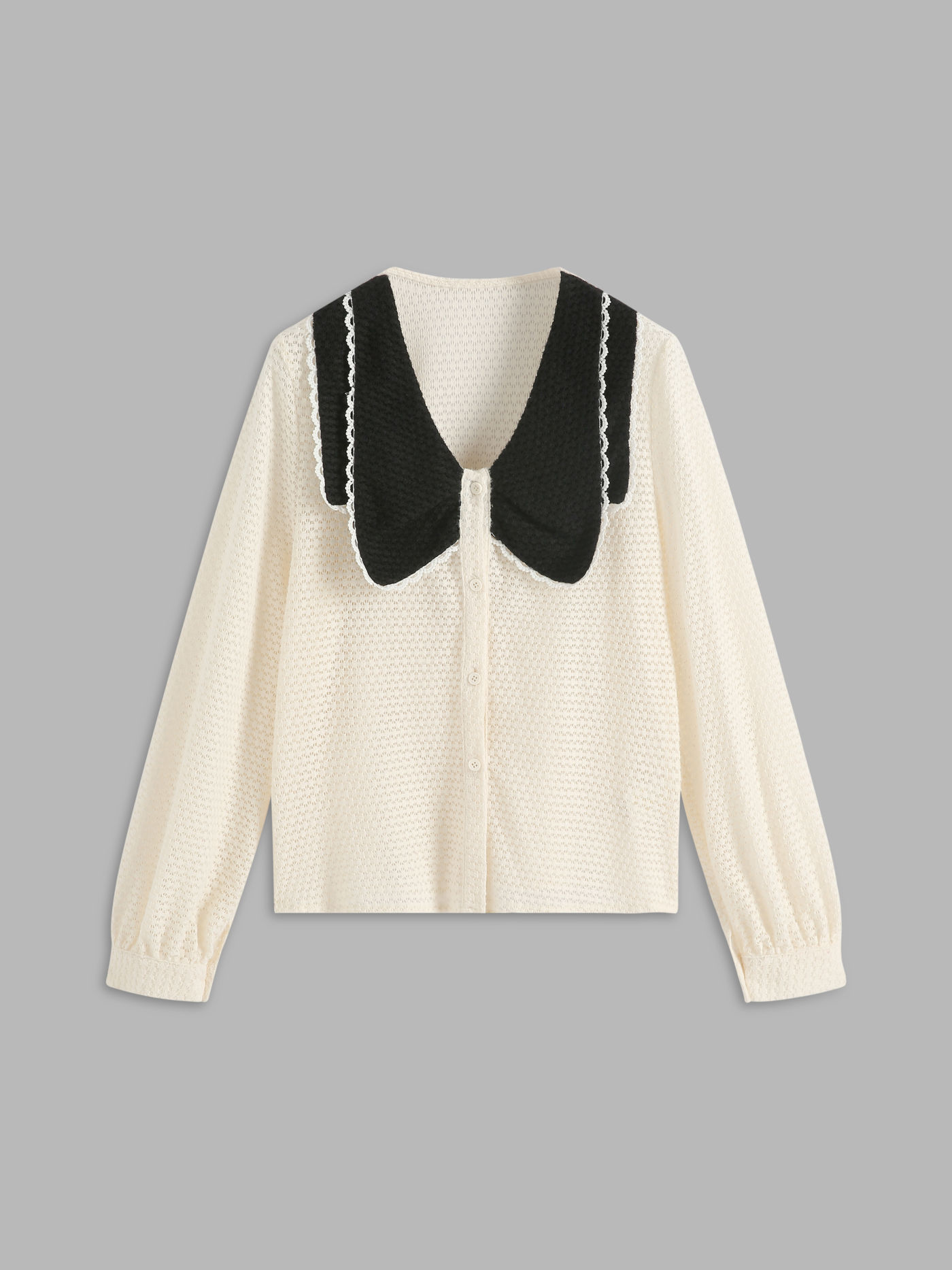Bowknot Collar Blouse