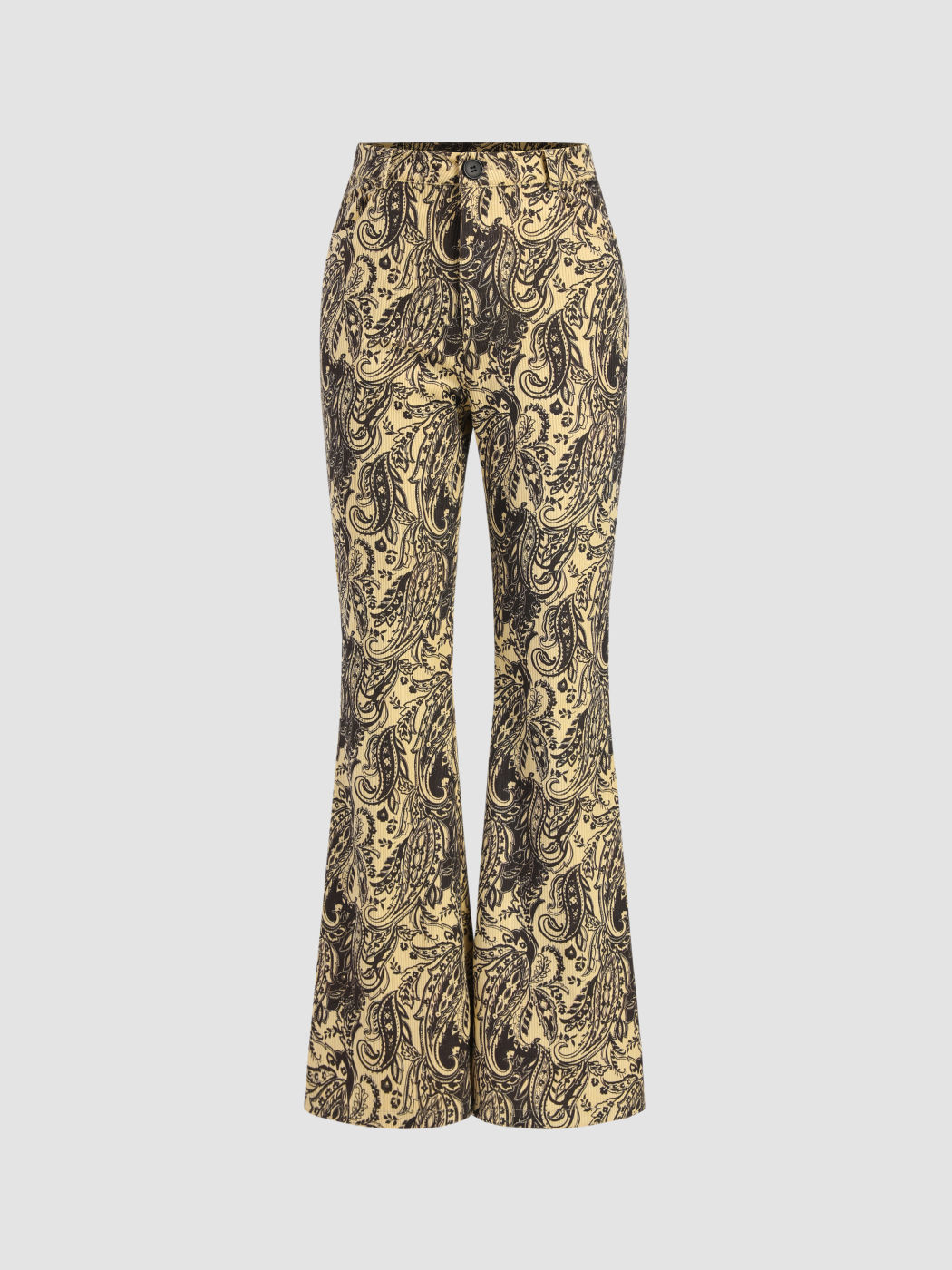  Pantalones Acampanados Acolchados de Estampado Paisley Acogedor