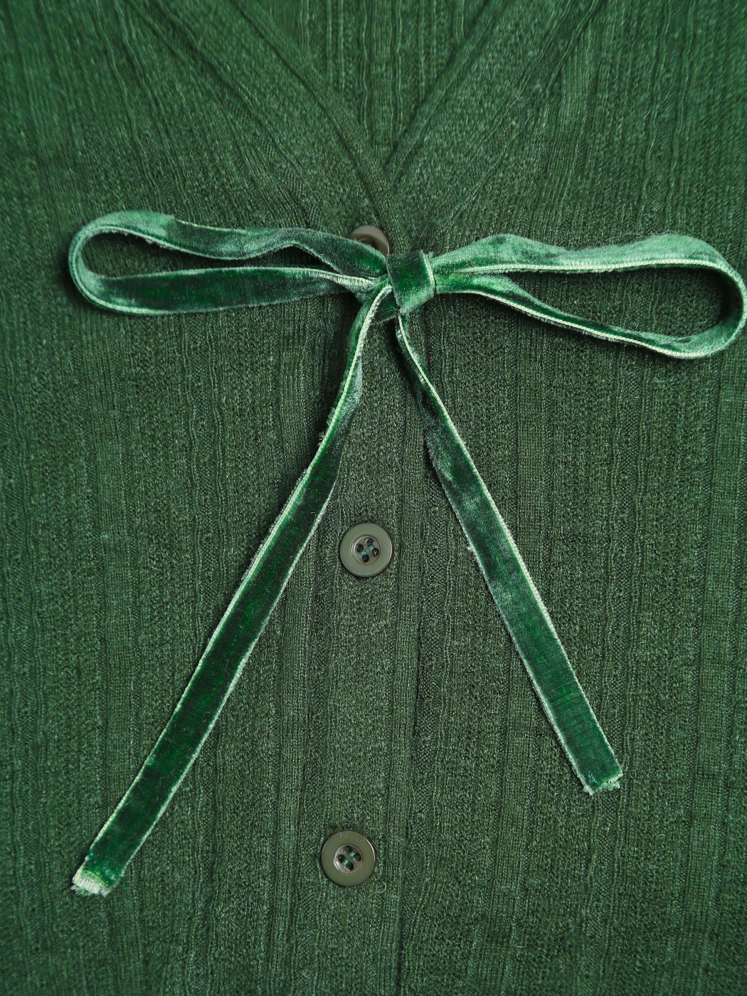 Bow Front Solid Green Top