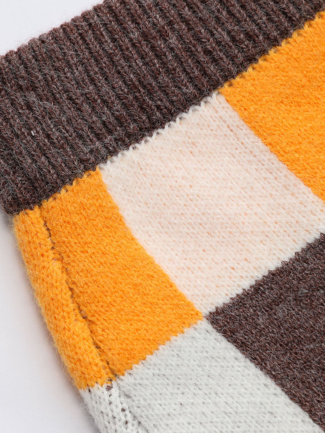 Colorful Checker Board Knit Skirt