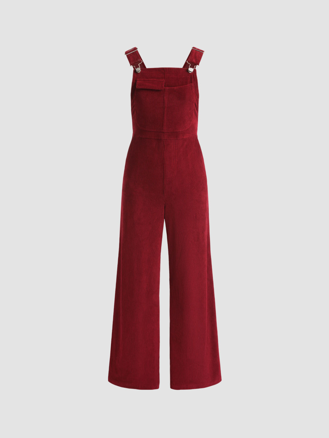 Pocket Corduroy Jumpsuit For Coffee Shop Daily Casual Exhibition School
