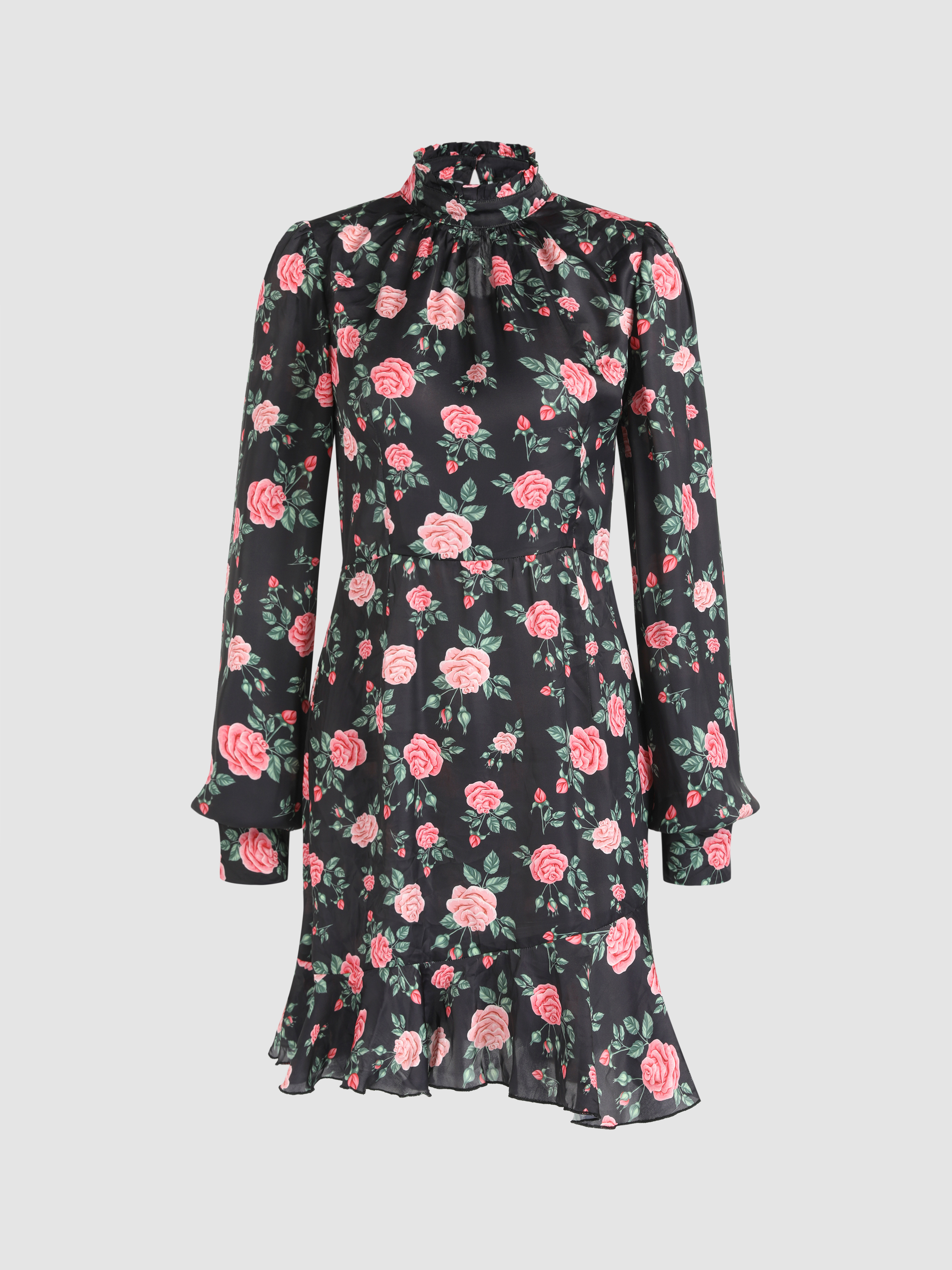 Every Rose Long Sleeve Dress Cider