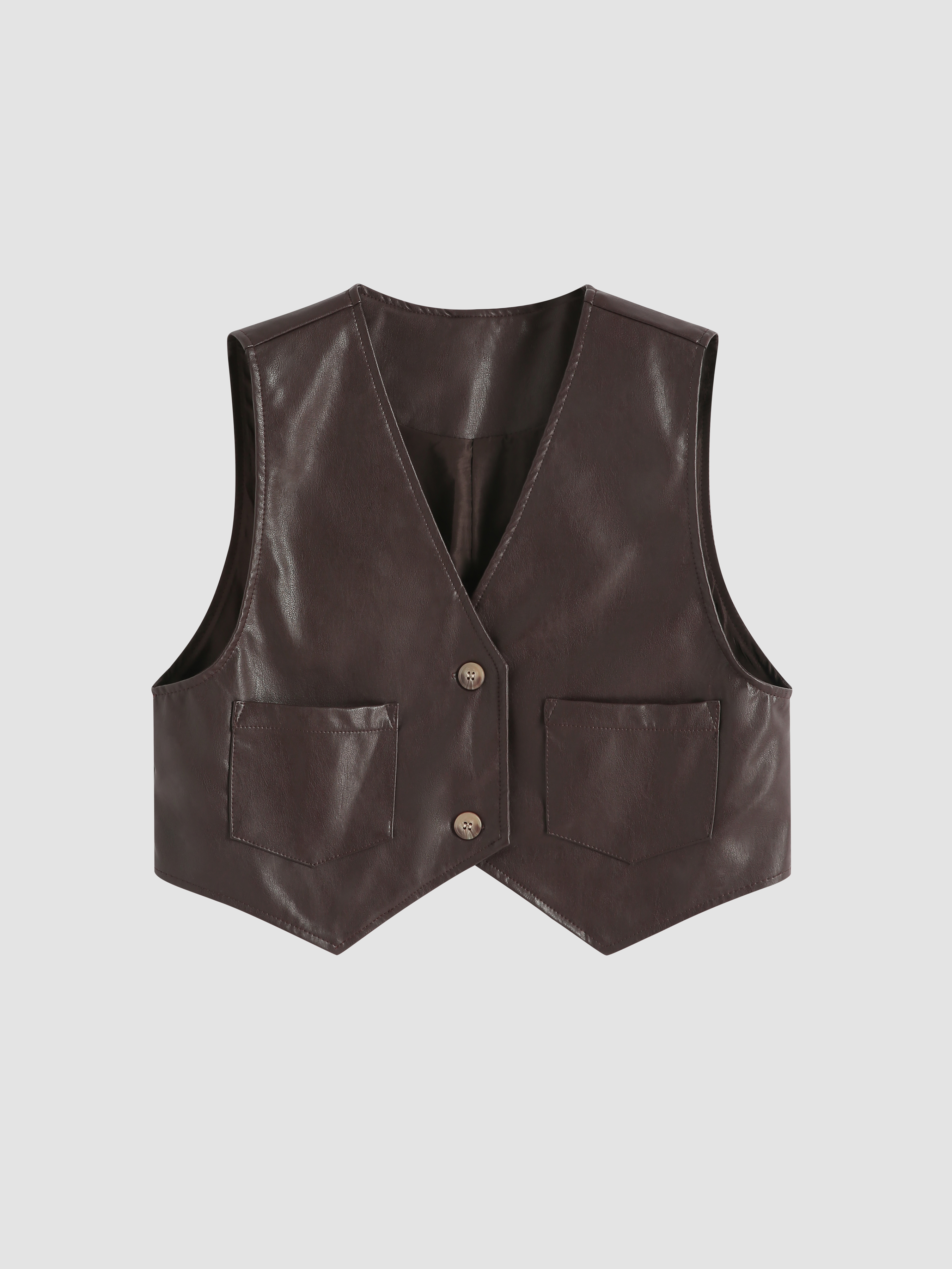 Chic Leather Vest Cider