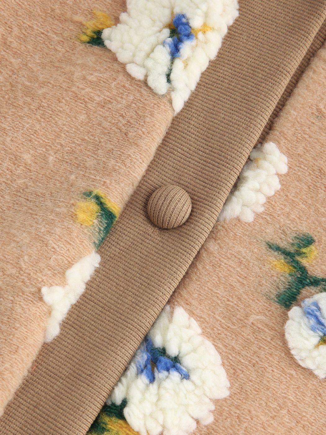 Flower Stitching Button Up Jacket