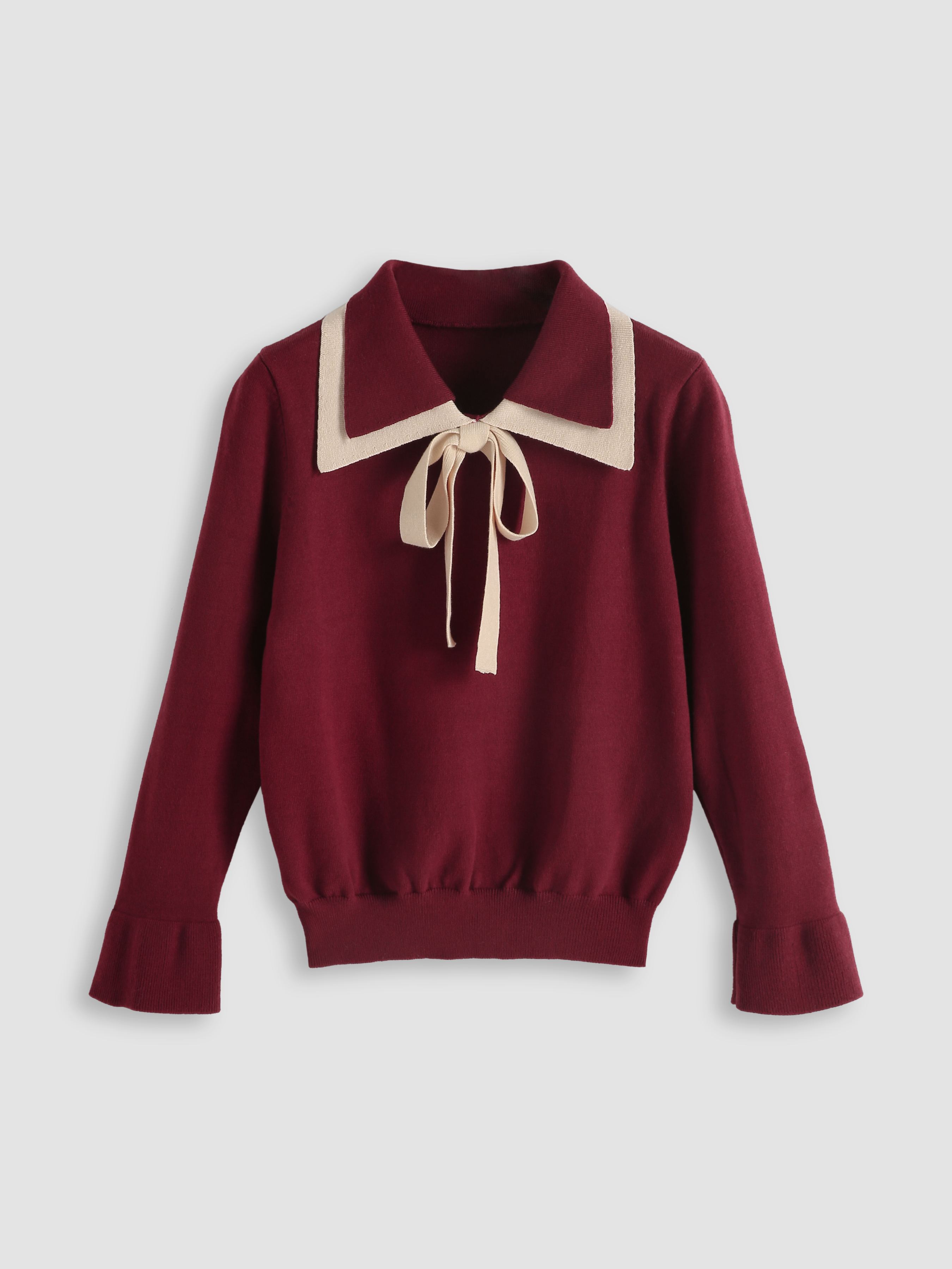 Christmas White Striped Sweater Cider