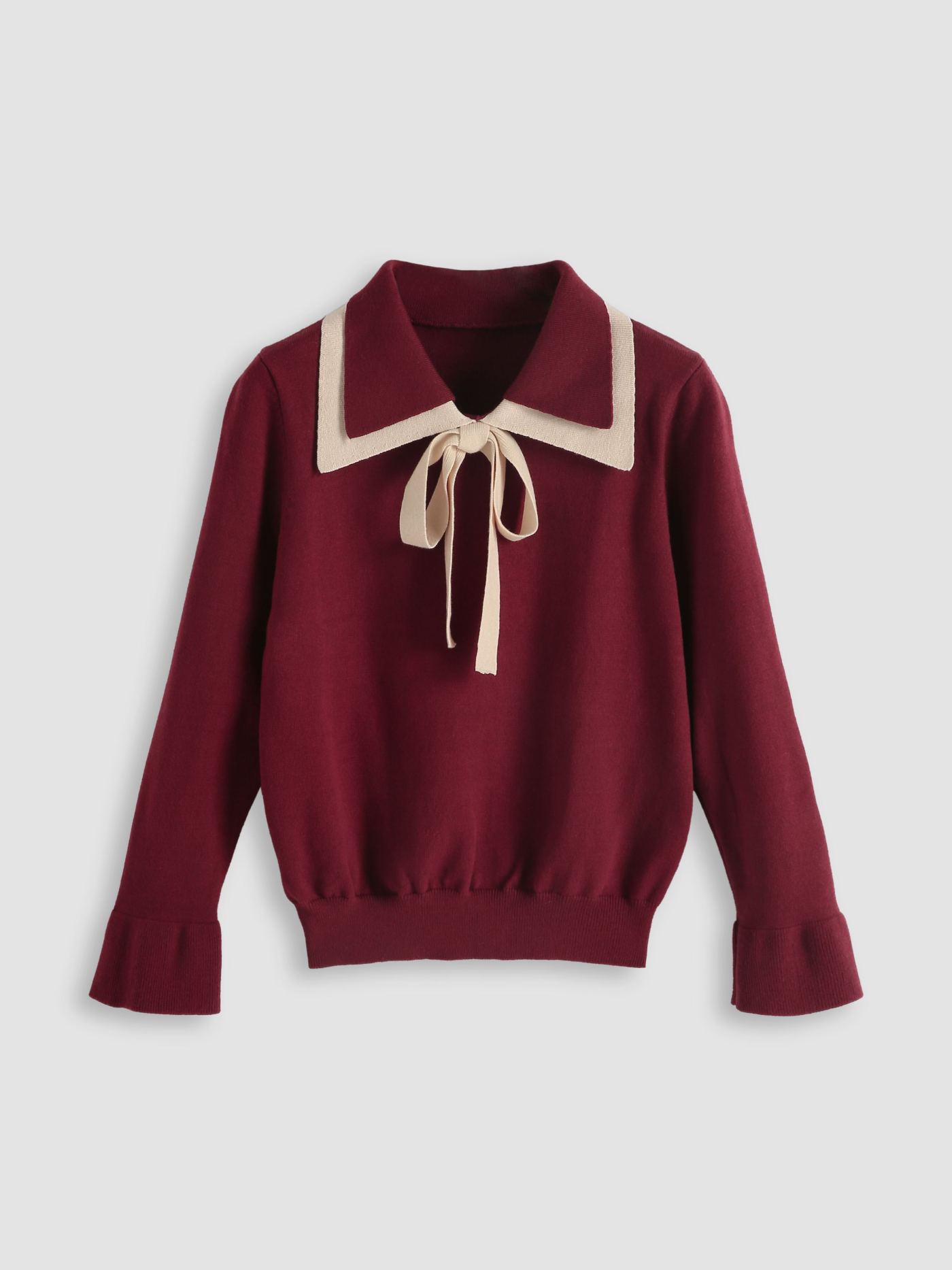 Christmas White Striped Sweater