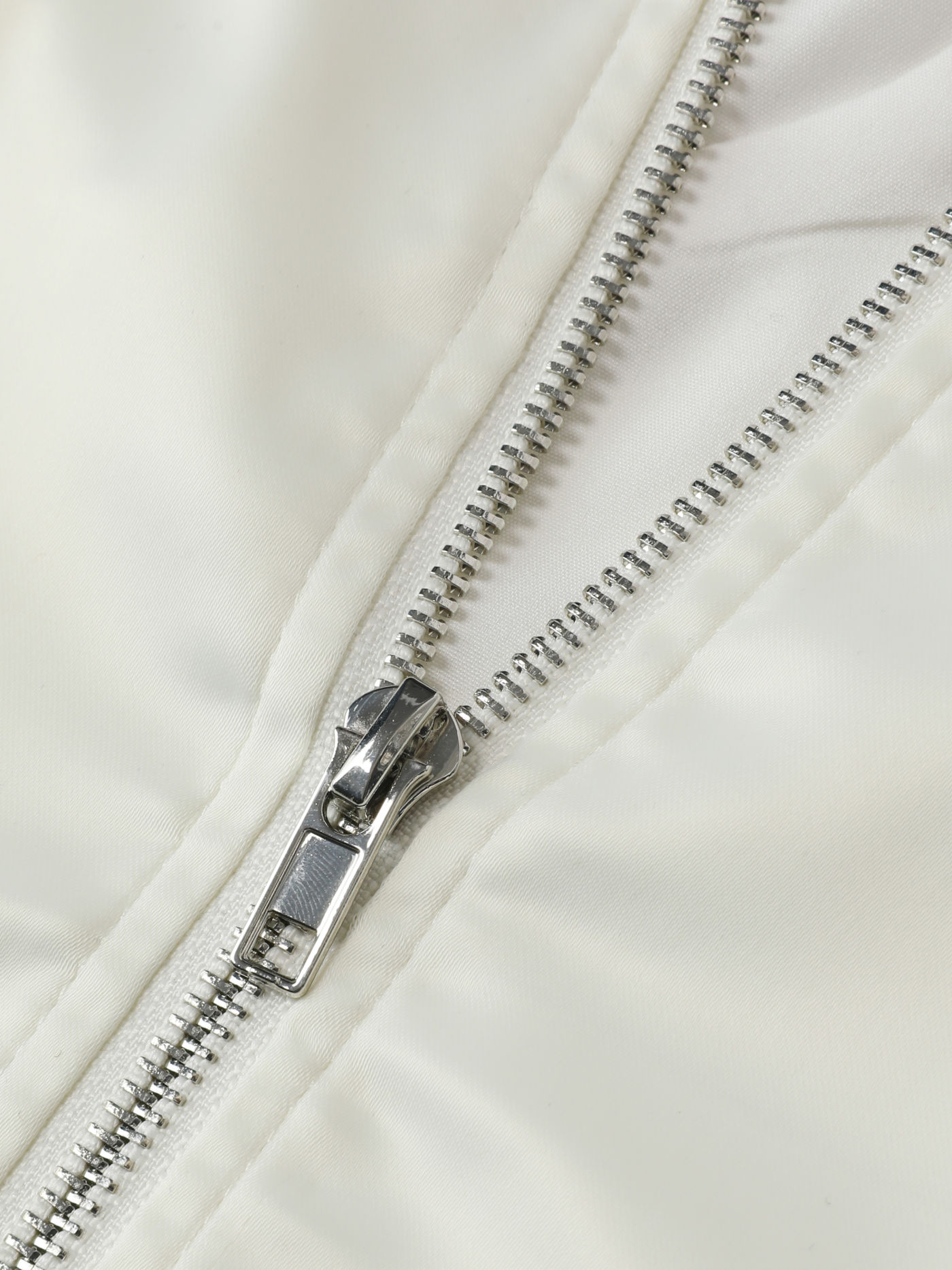 Satin Strapless Zipper Top