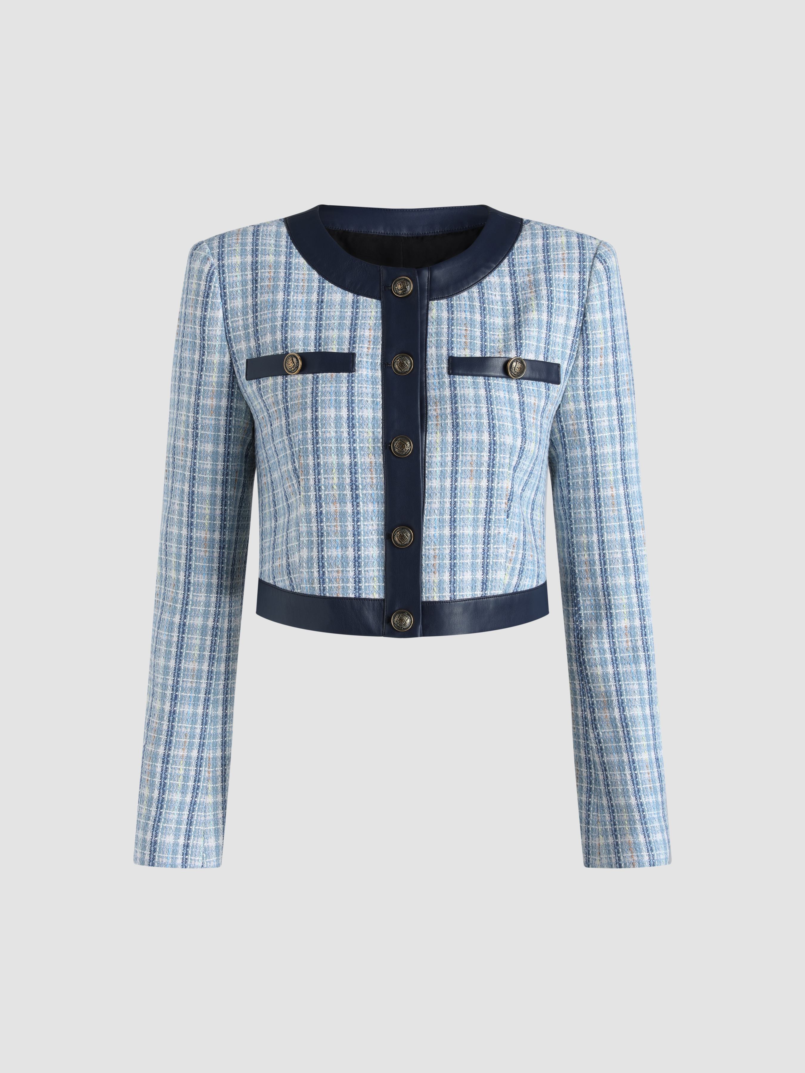 Lady Rainbow Tweed Cropped Jacket For School Date