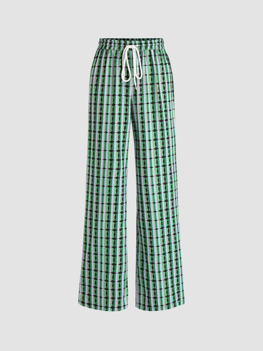 Round Retro Patterned Trousers