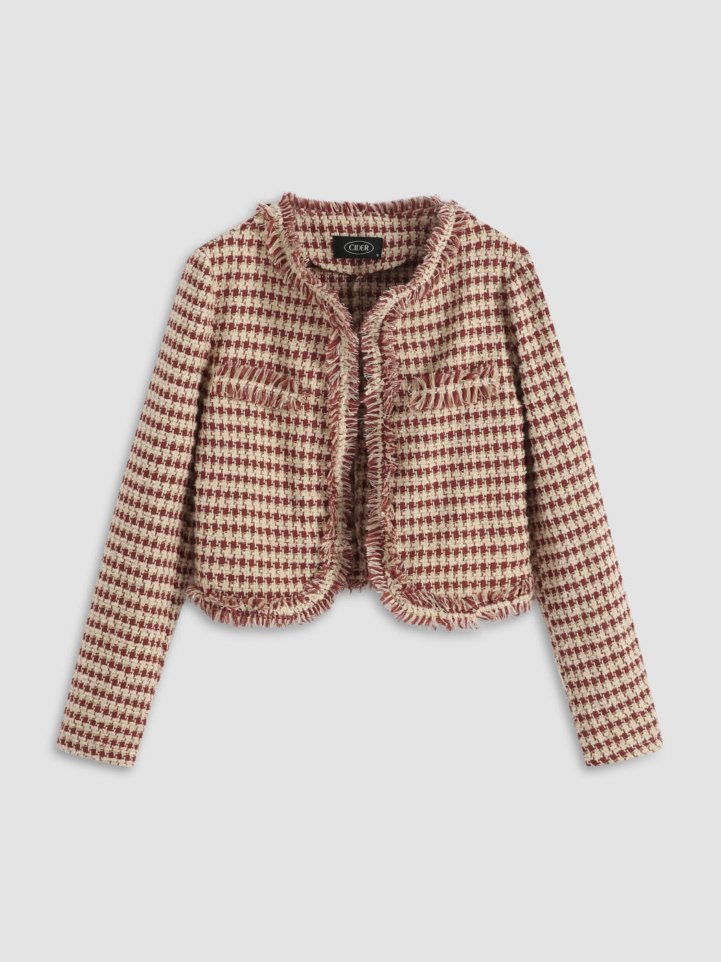 Lady Tweed Fringe Jacket Cider