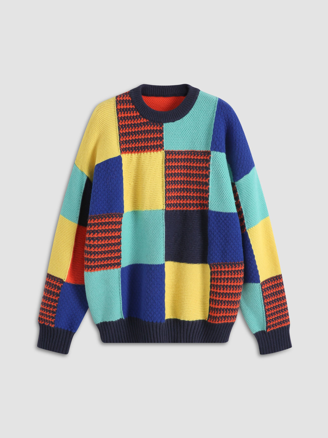  Tetris Patchwork Strickpullover