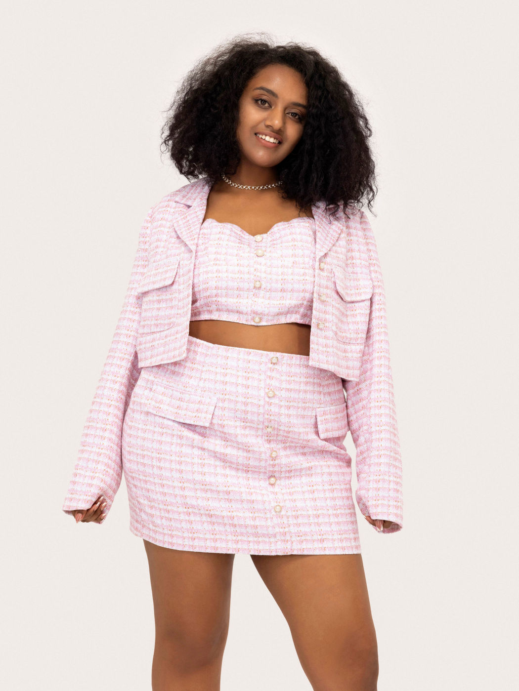 Kurve & Plus Rosa Damen Blazer