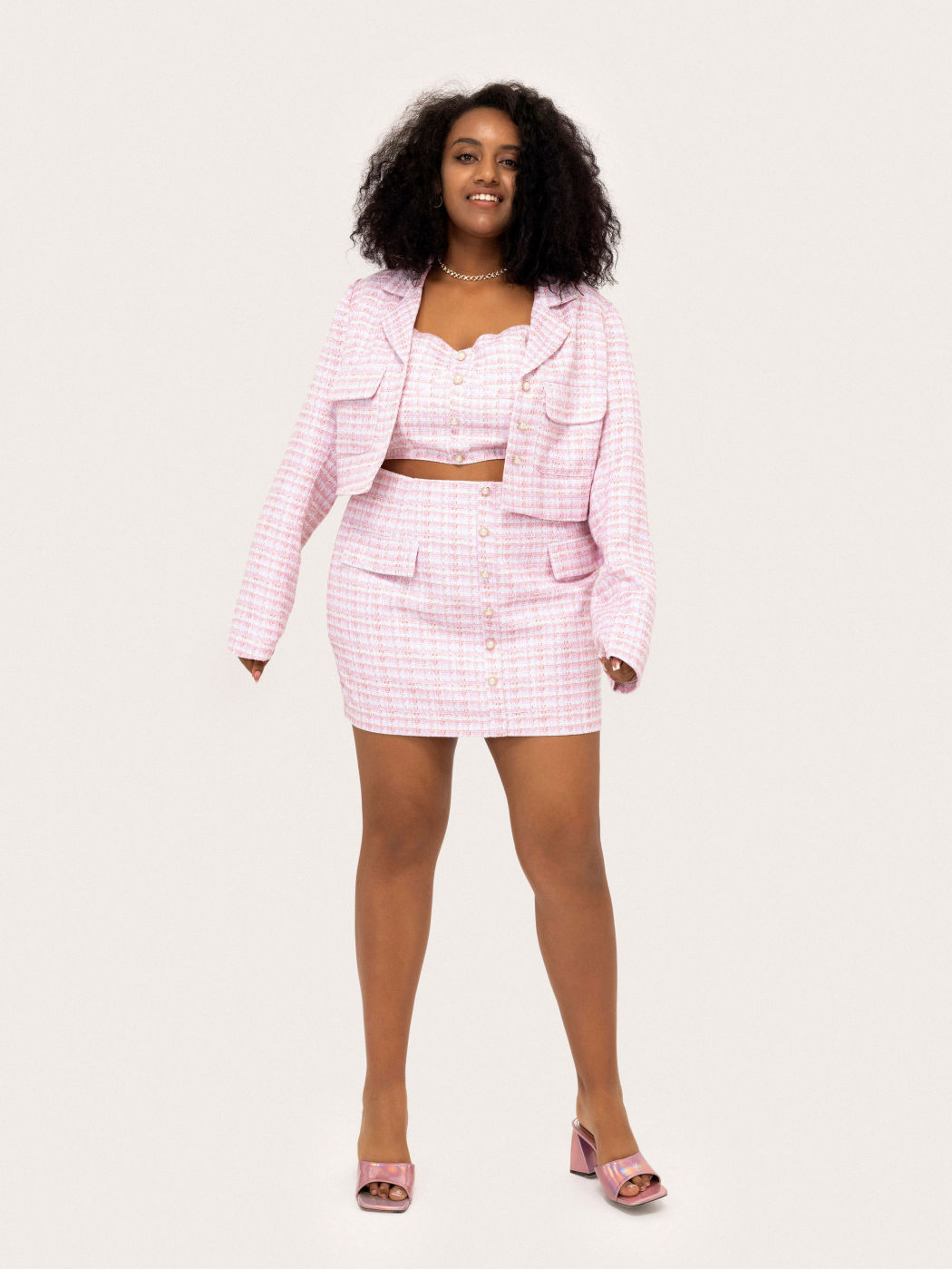 Kurve & Plus Rosa Damen Blazer