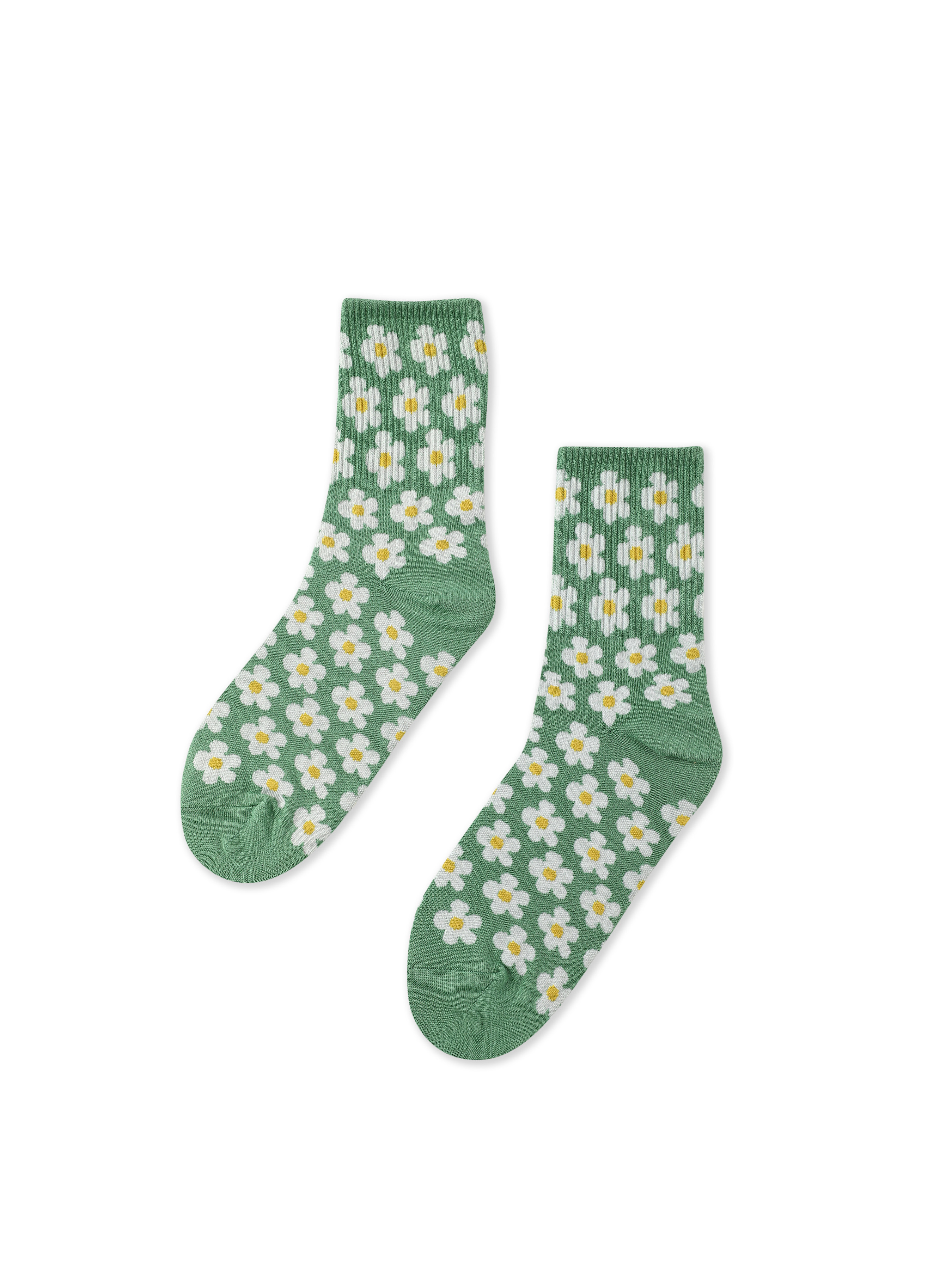 Flower Pattern Socks Cider