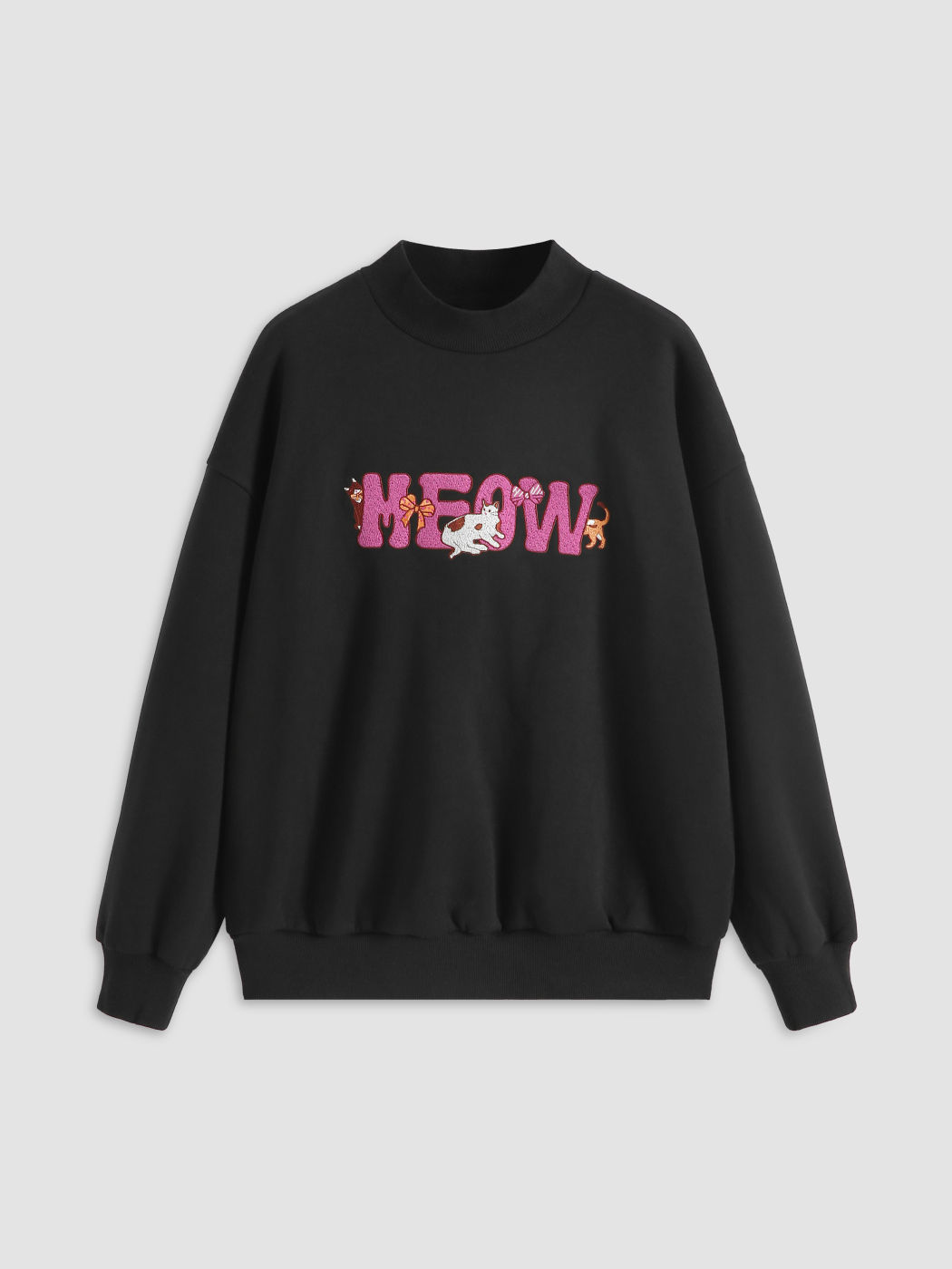 Meow-Katzen-Print-Sweatshirt