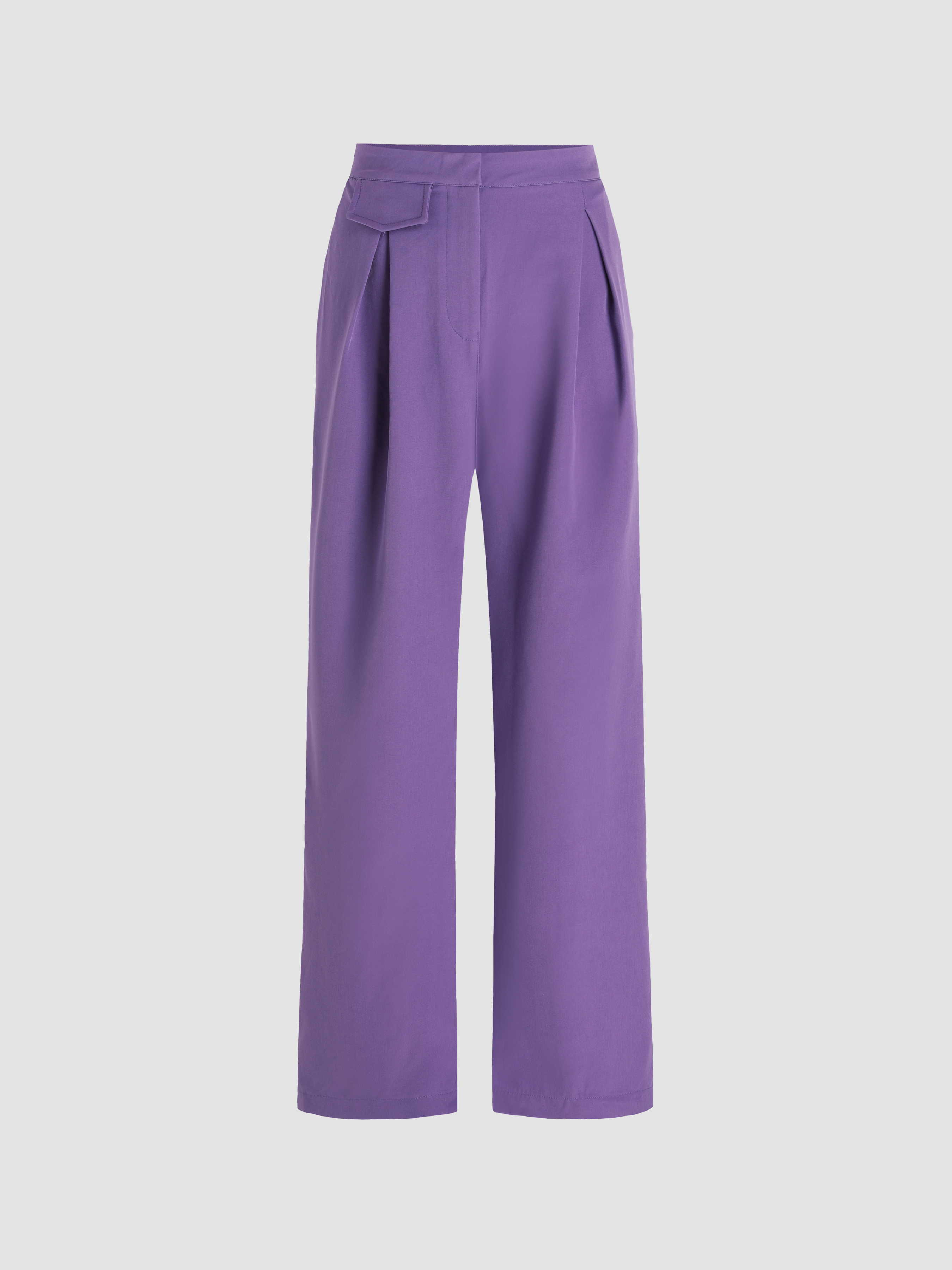 Elegant Plain Wide Leg Purple Women's Pants (Women's) - Walmart.com
