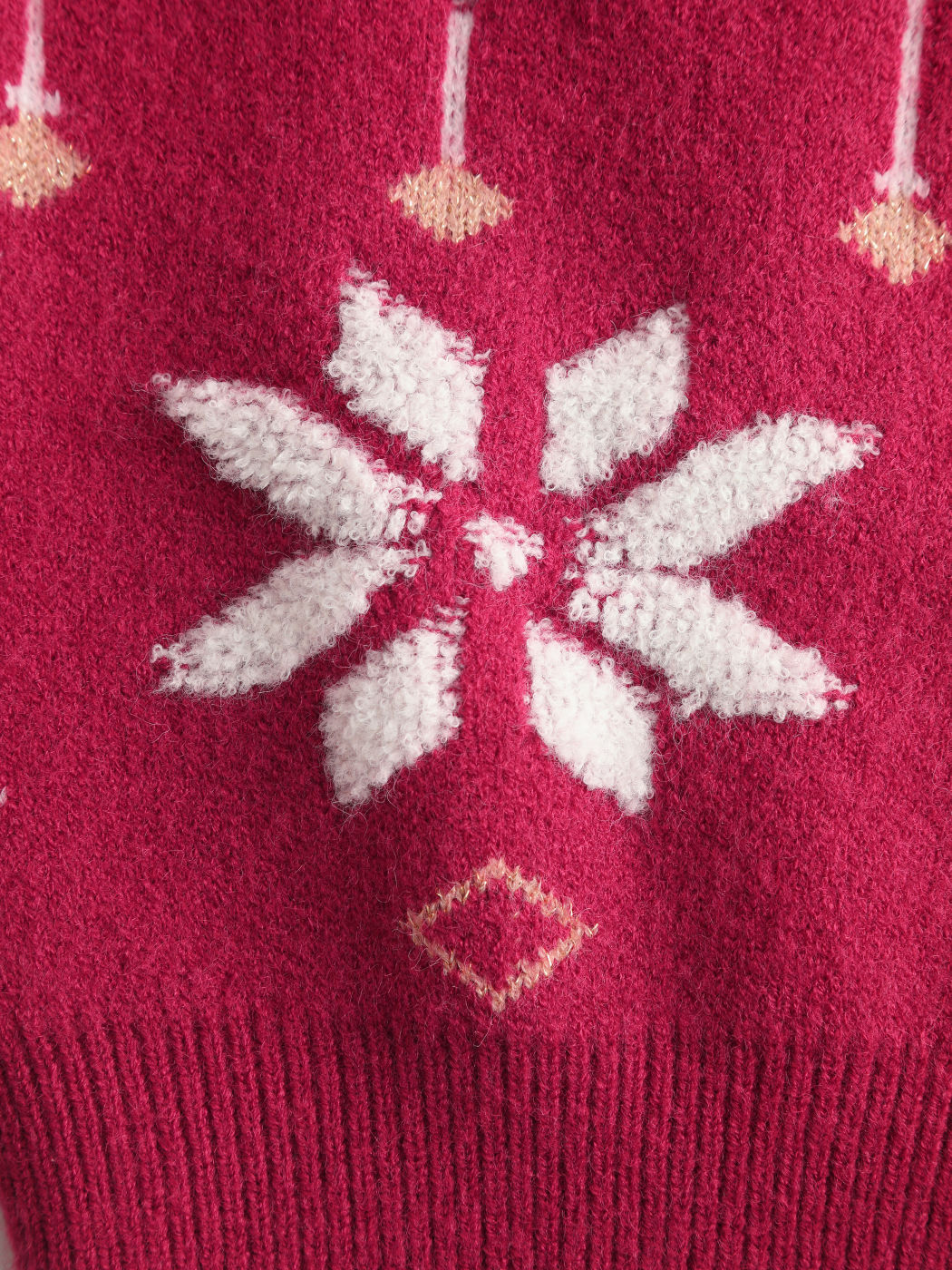 Strickjacke mit Retro-Blumenmuster